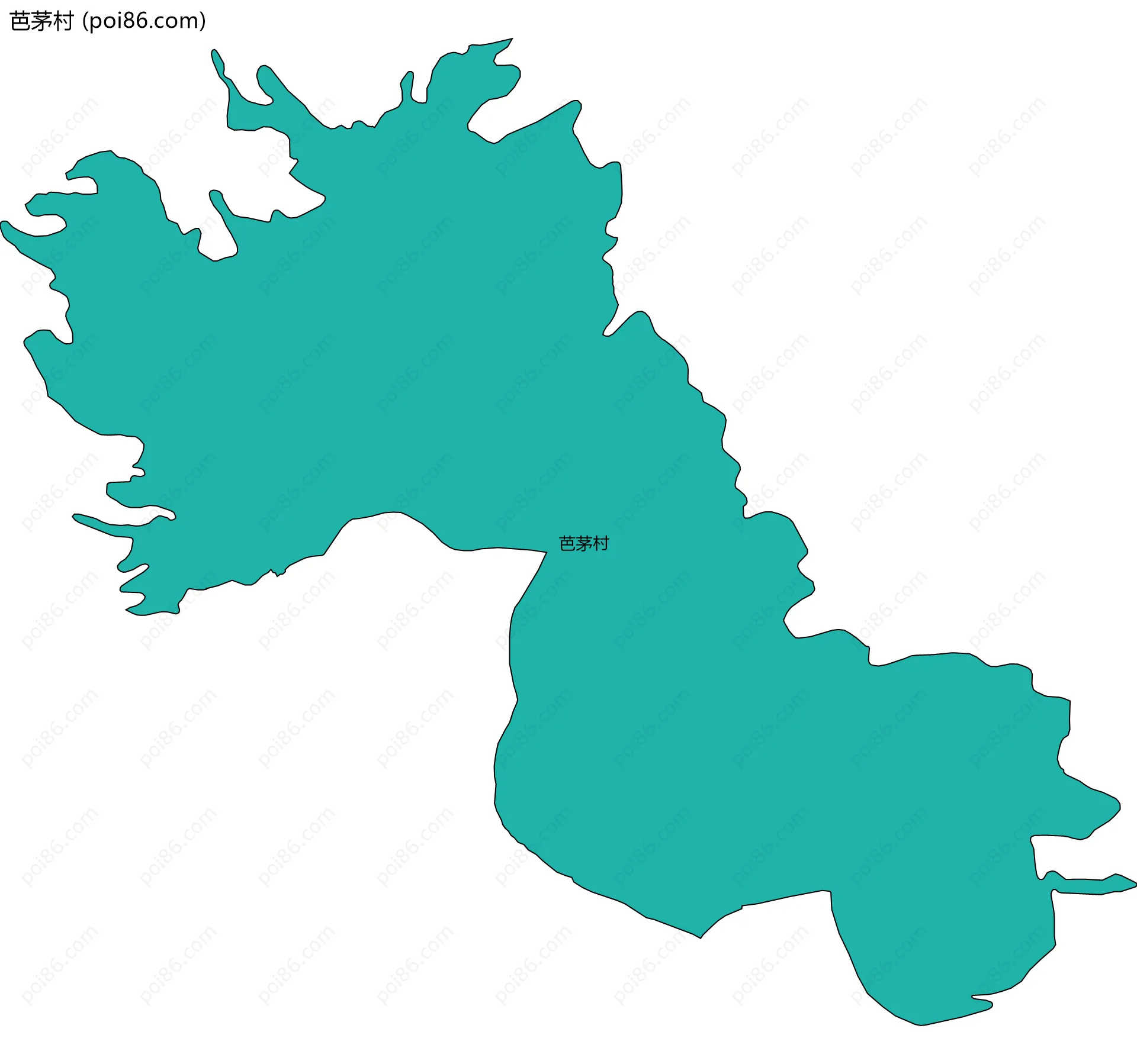 芭茅村边界地图