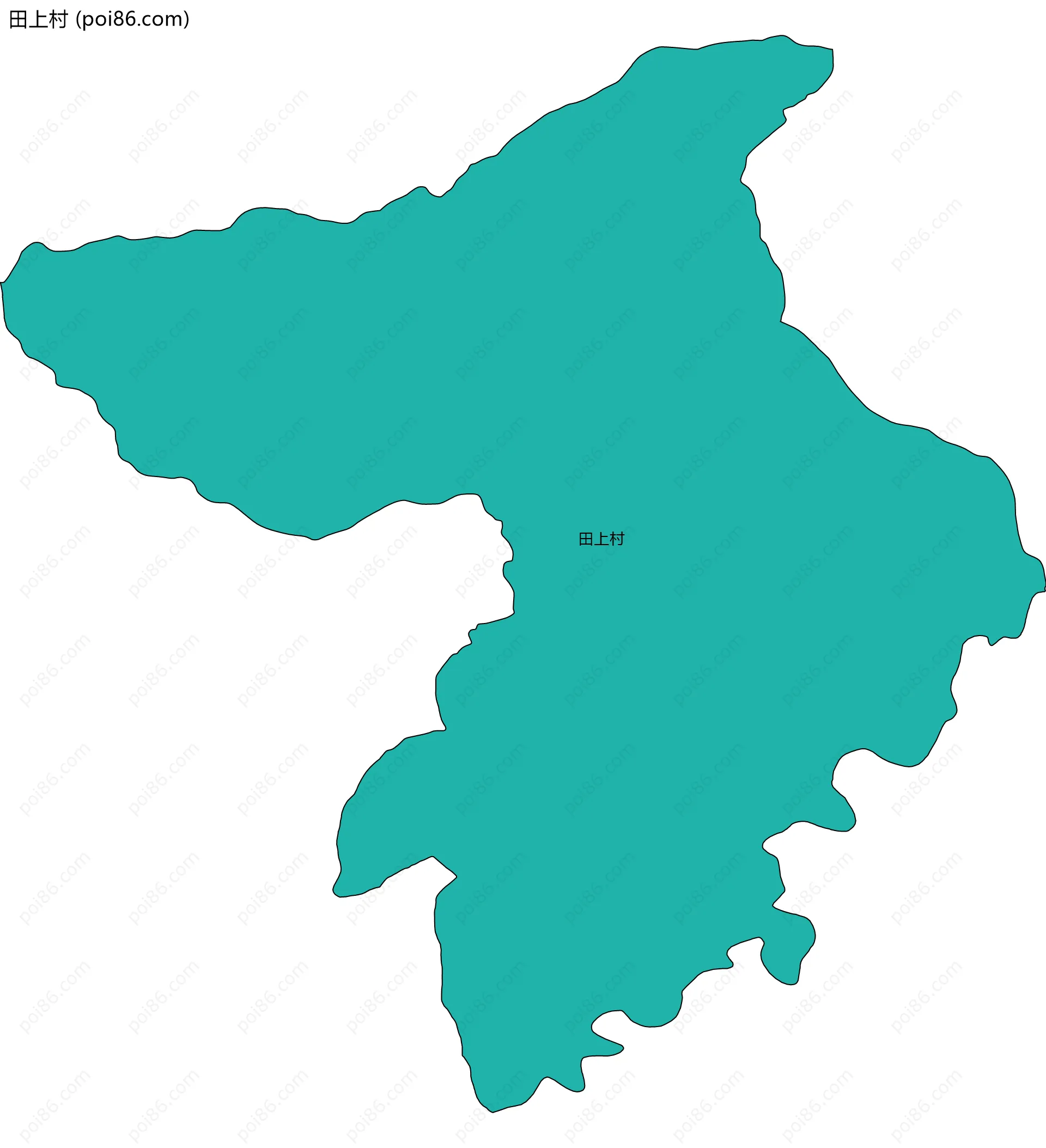 田上村边界地图