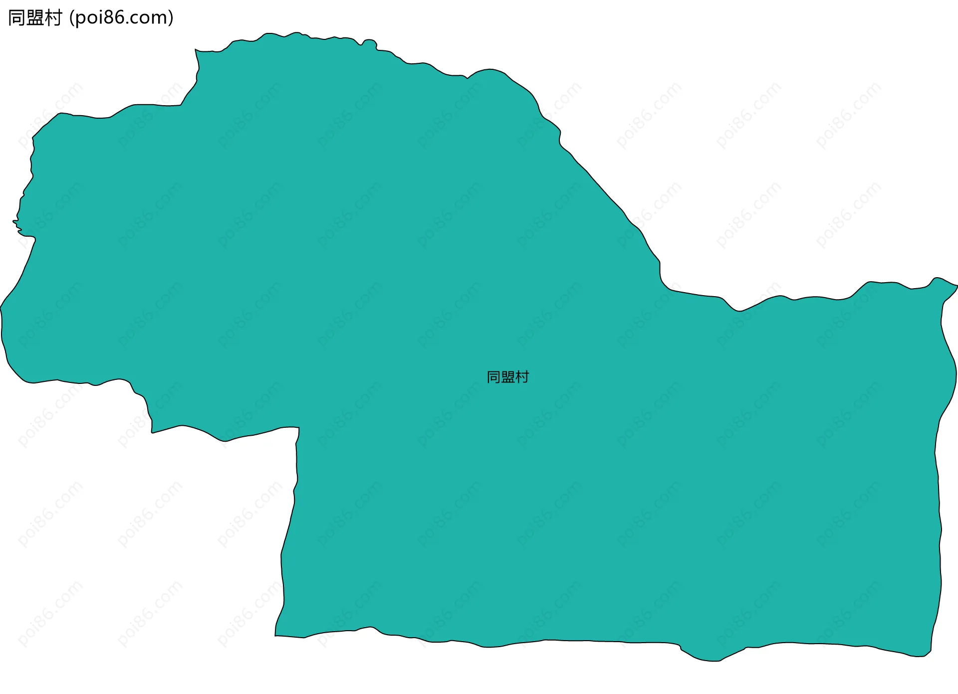 同盟村边界地图