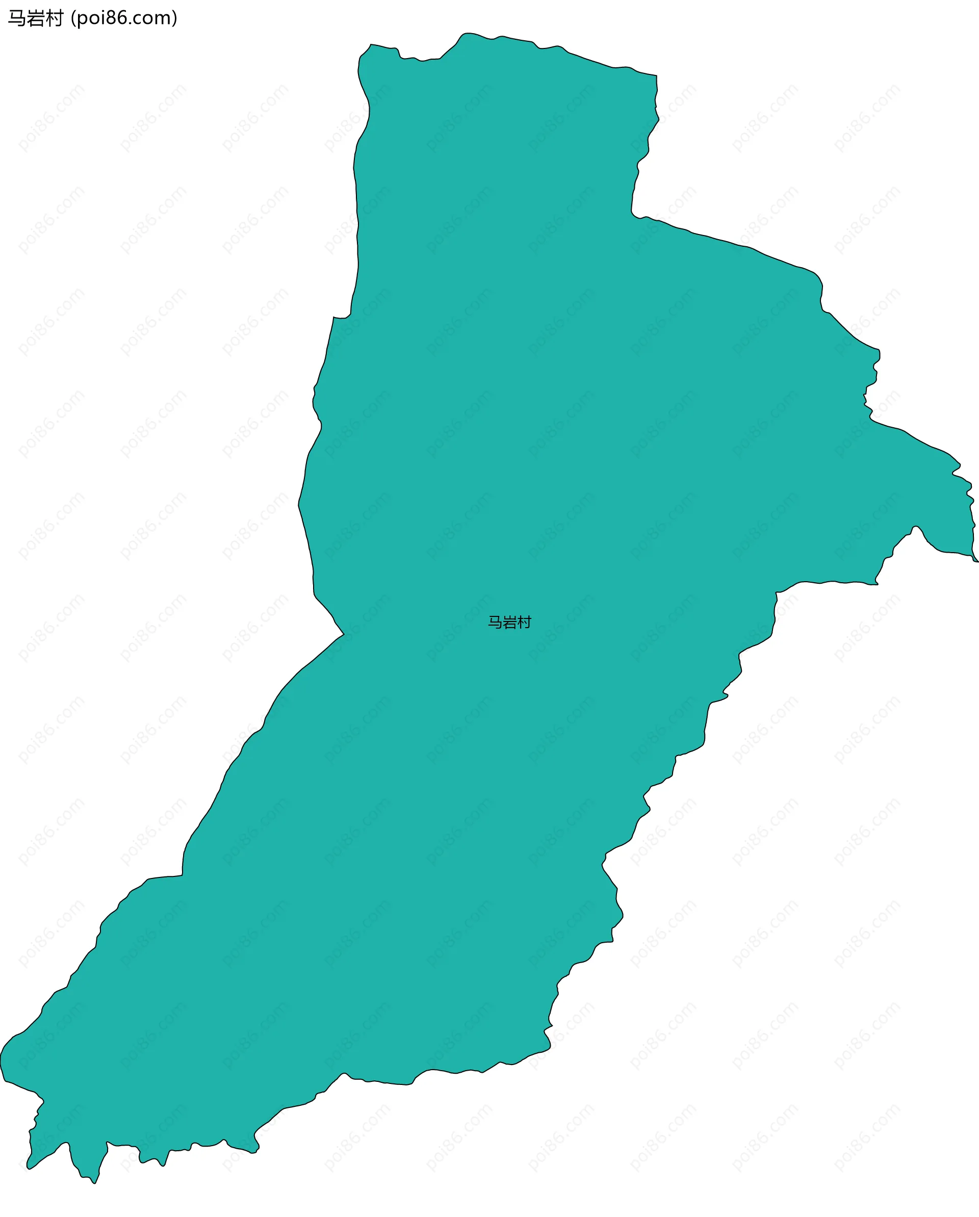 马岩村边界地图