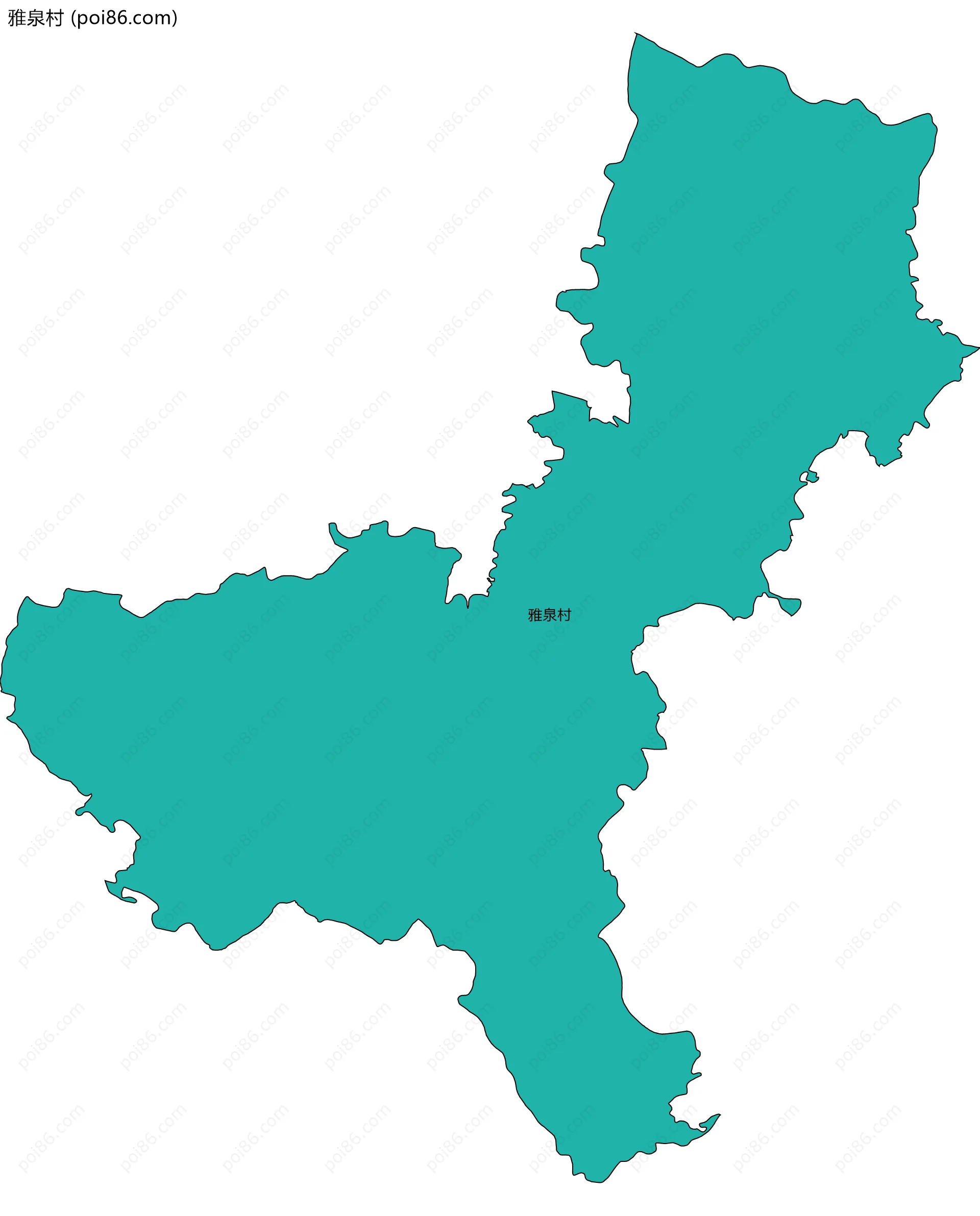 雅泉村边界地图