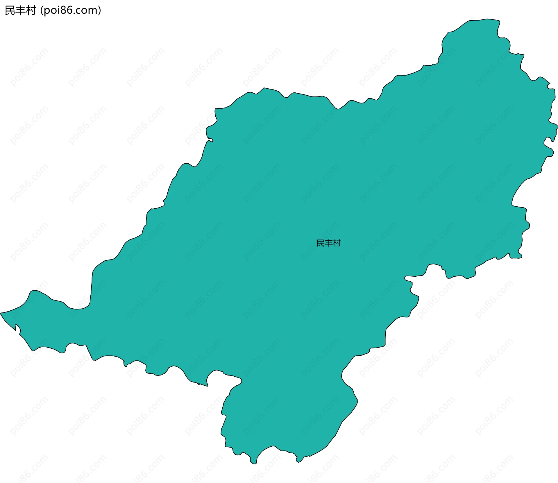 民丰村边界地图