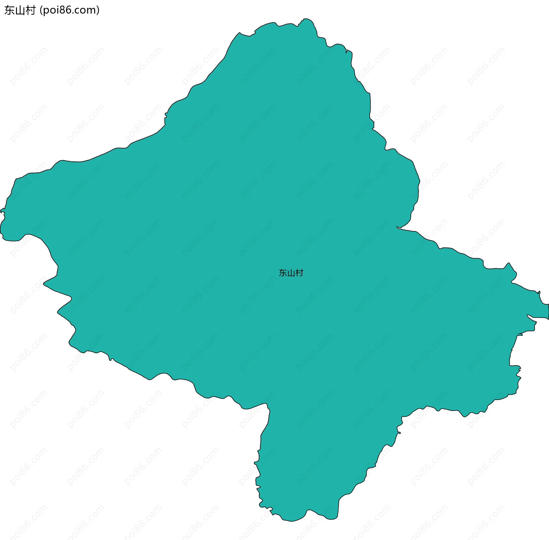 东山村边界地图