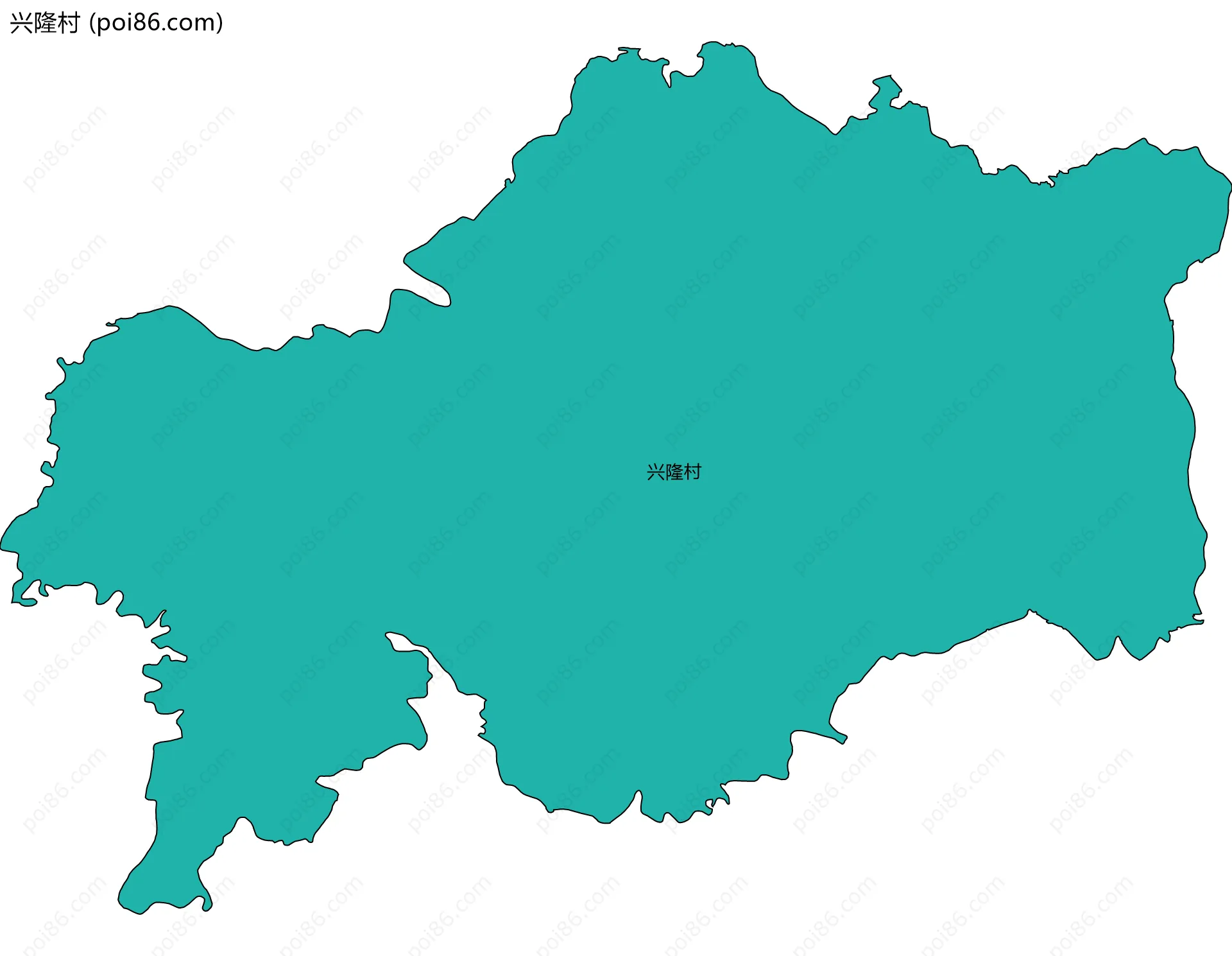 兴隆村边界地图