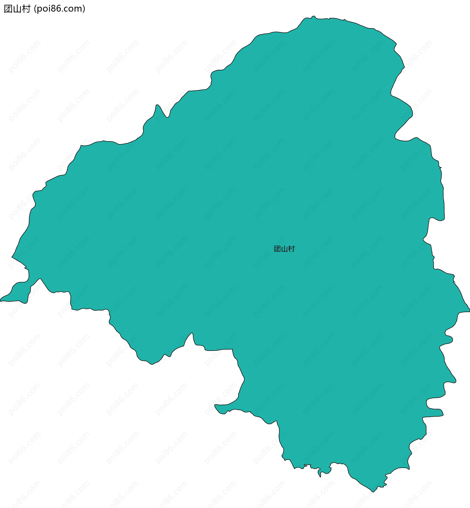 团山村边界地图