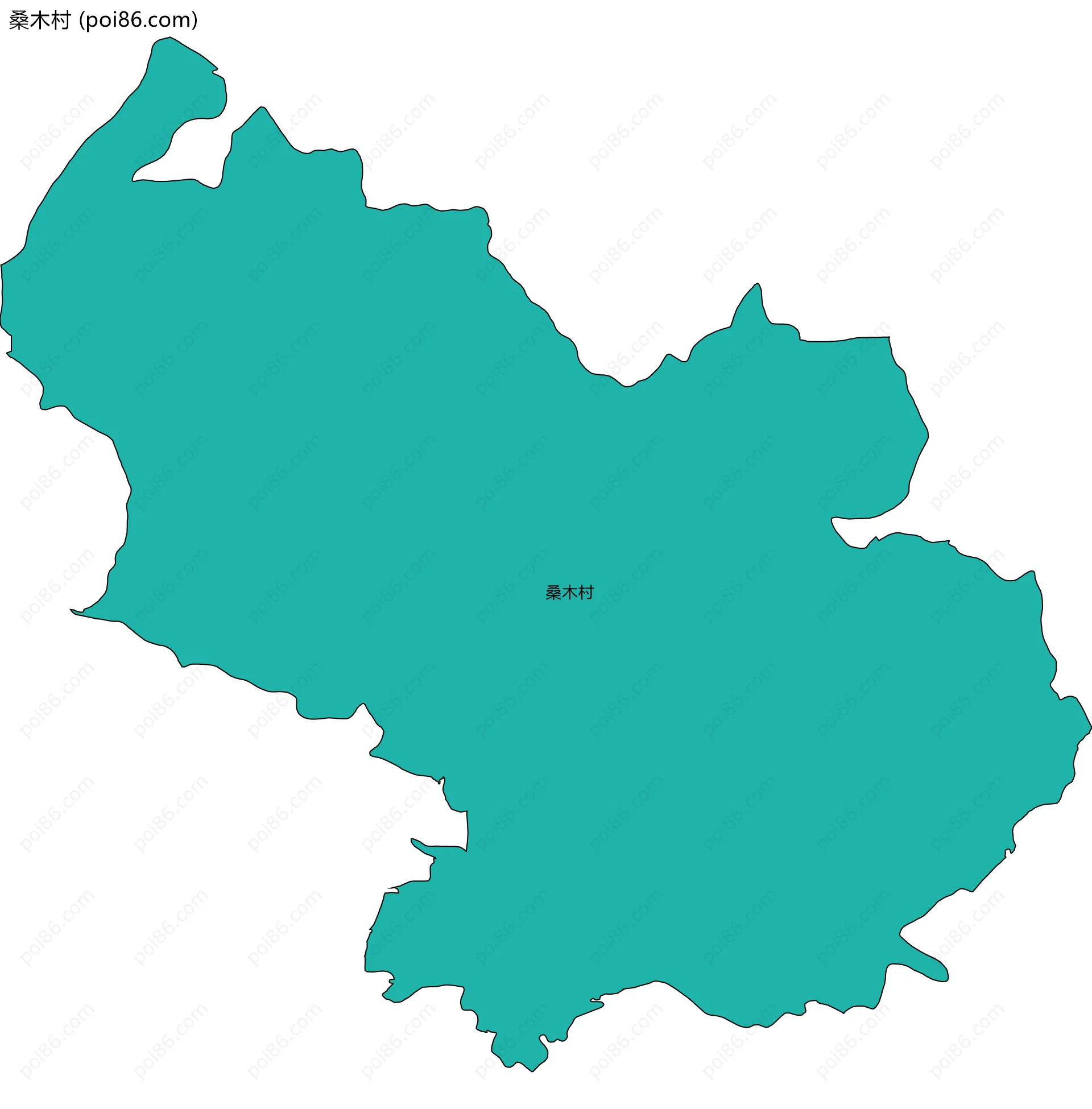 桑木村边界地图