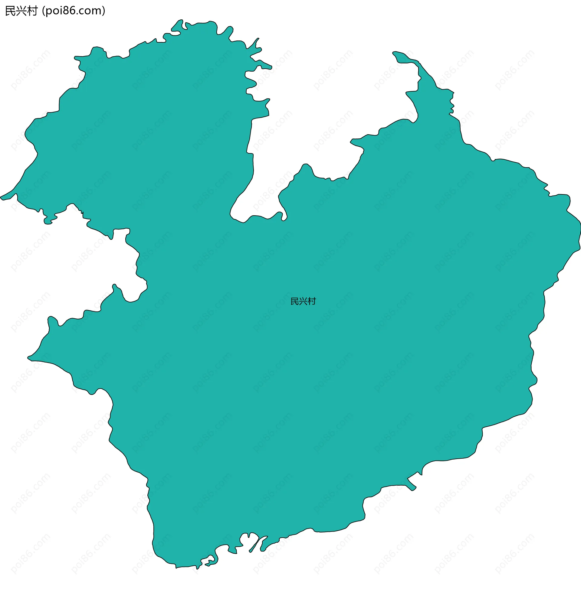 民兴村边界地图
