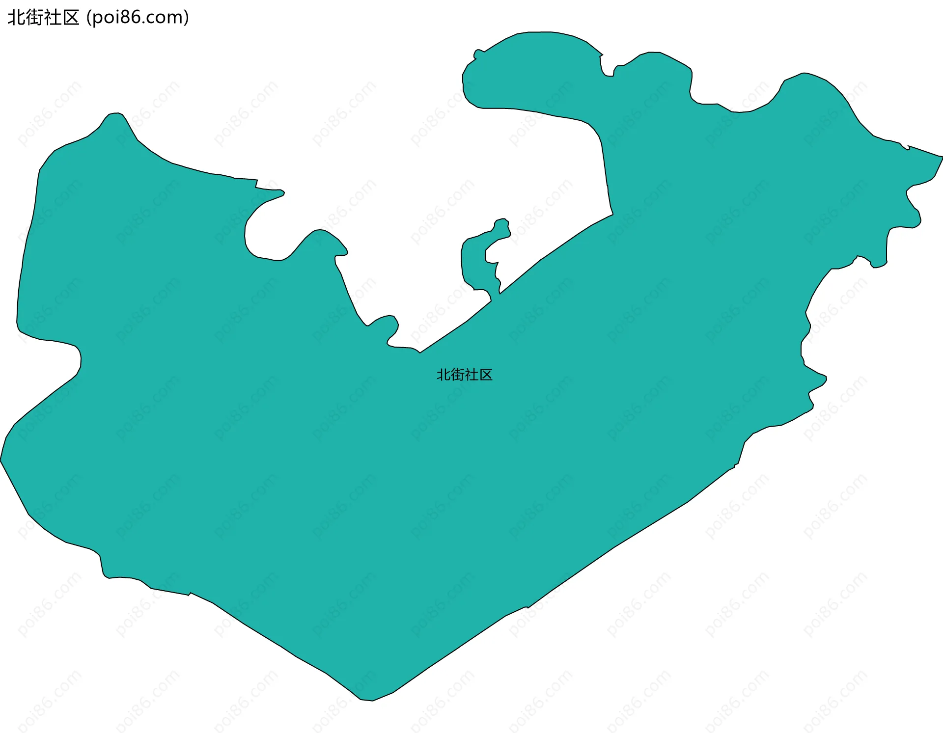 北街社区边界地图