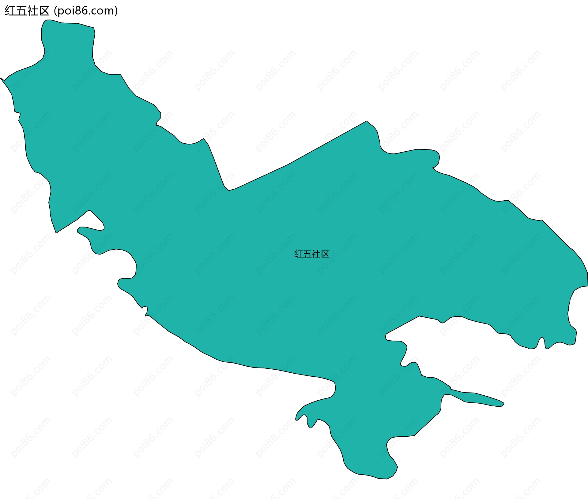 红五社区边界地图