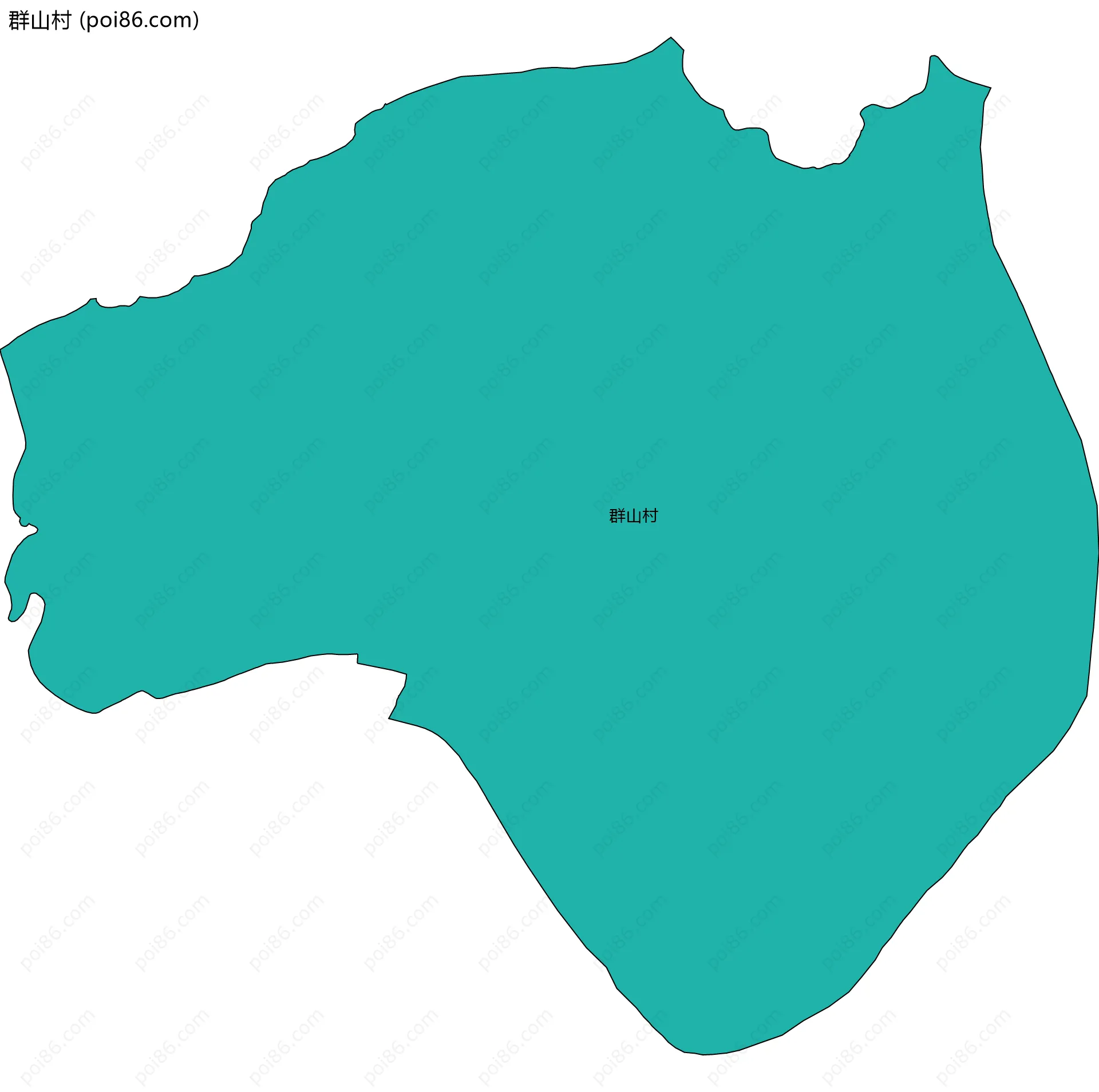 群山村边界地图