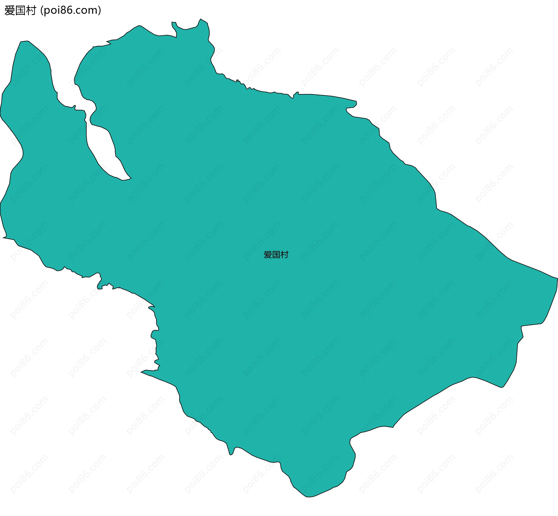 爱国村边界地图