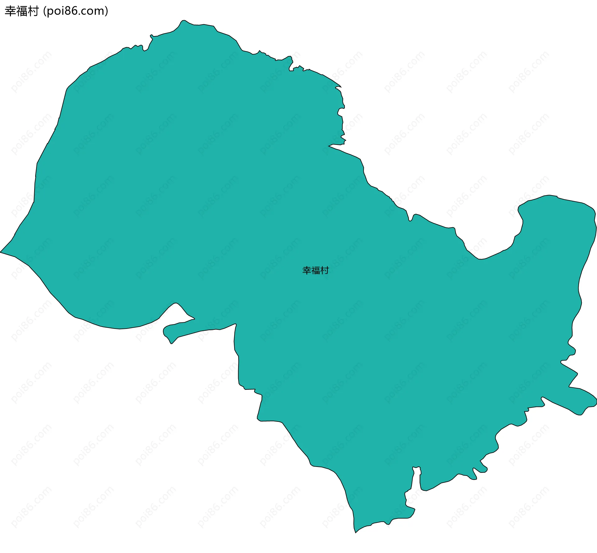 幸福村边界地图