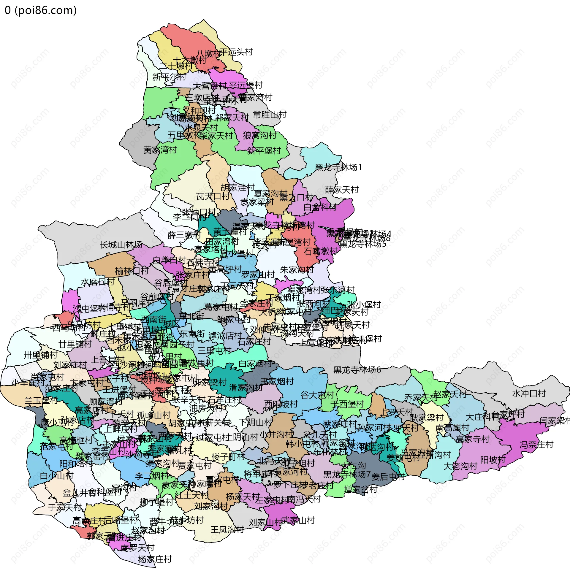 0边界地图(五级行政区划)