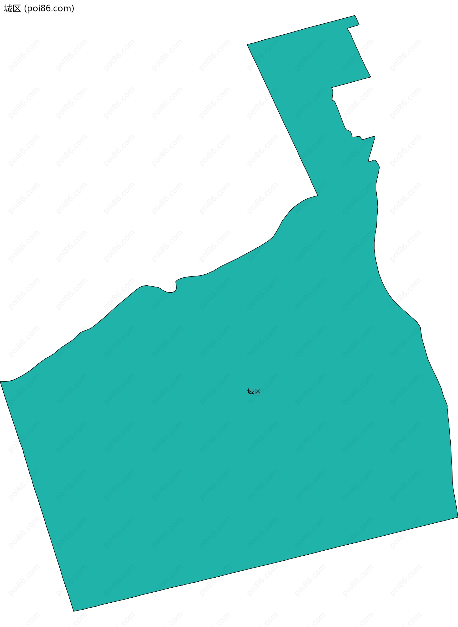 城区边界地图