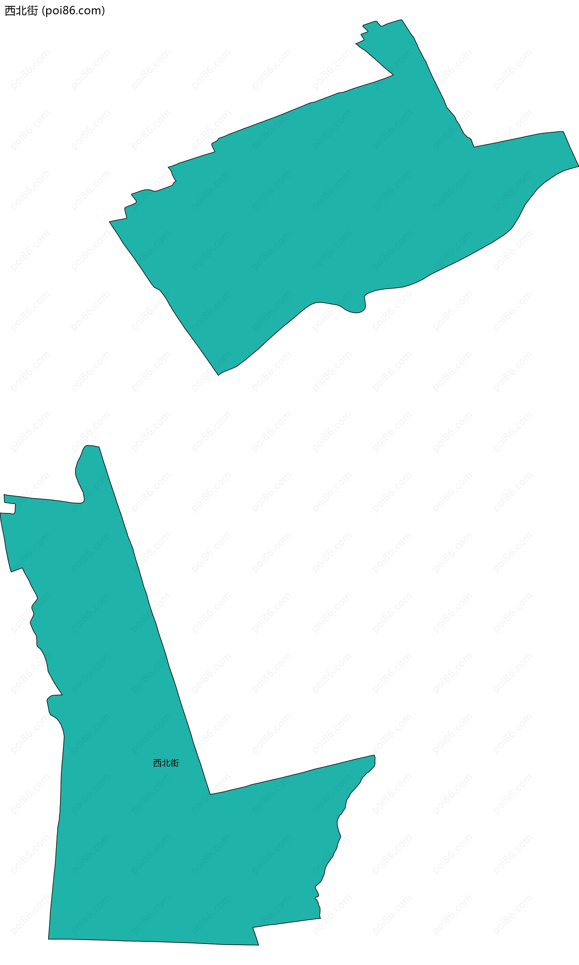 西北街边界地图