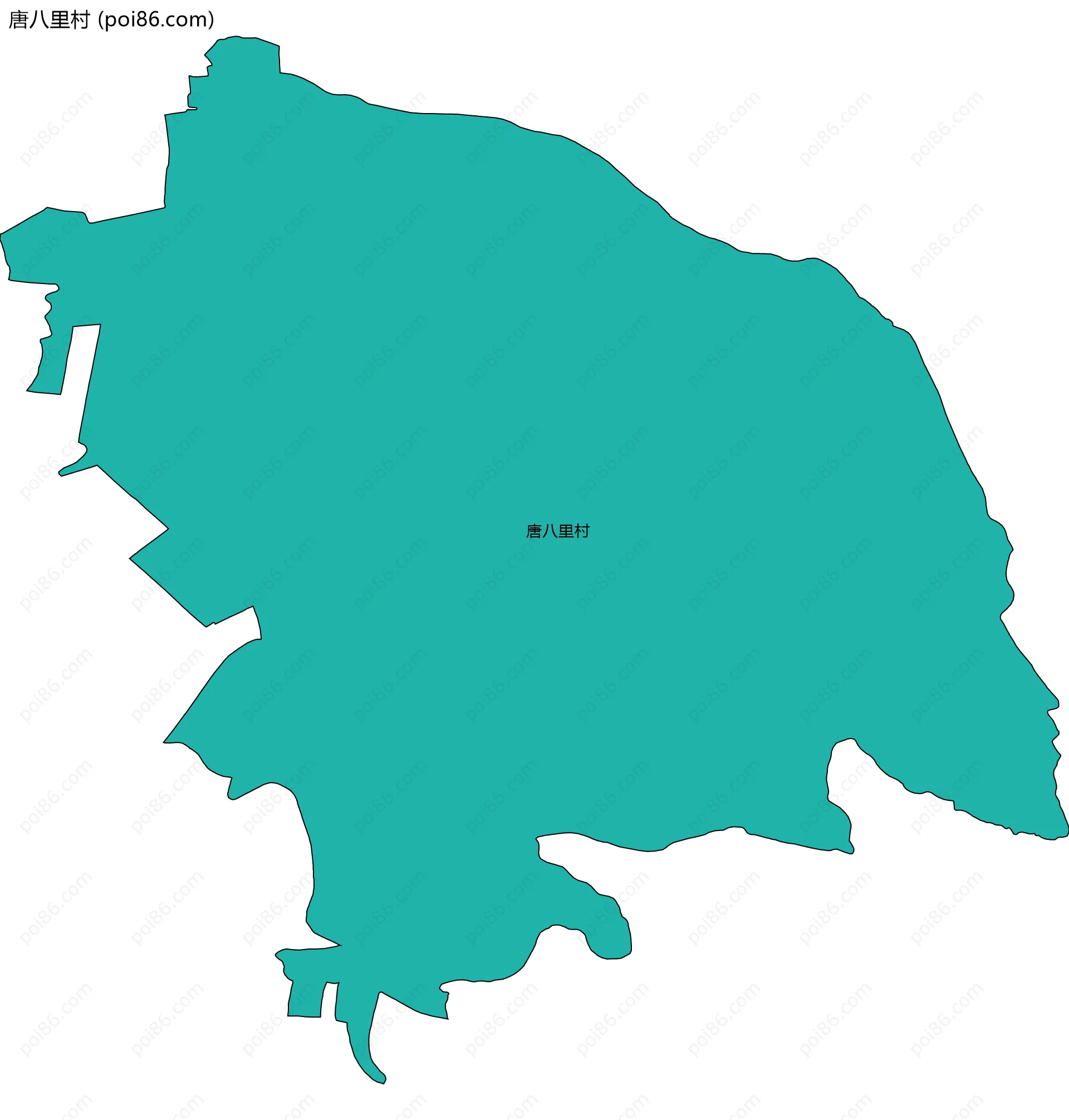 唐八里村边界地图