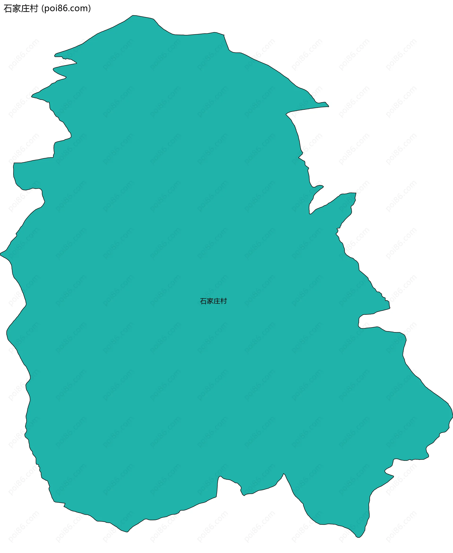 石家庄村边界地图