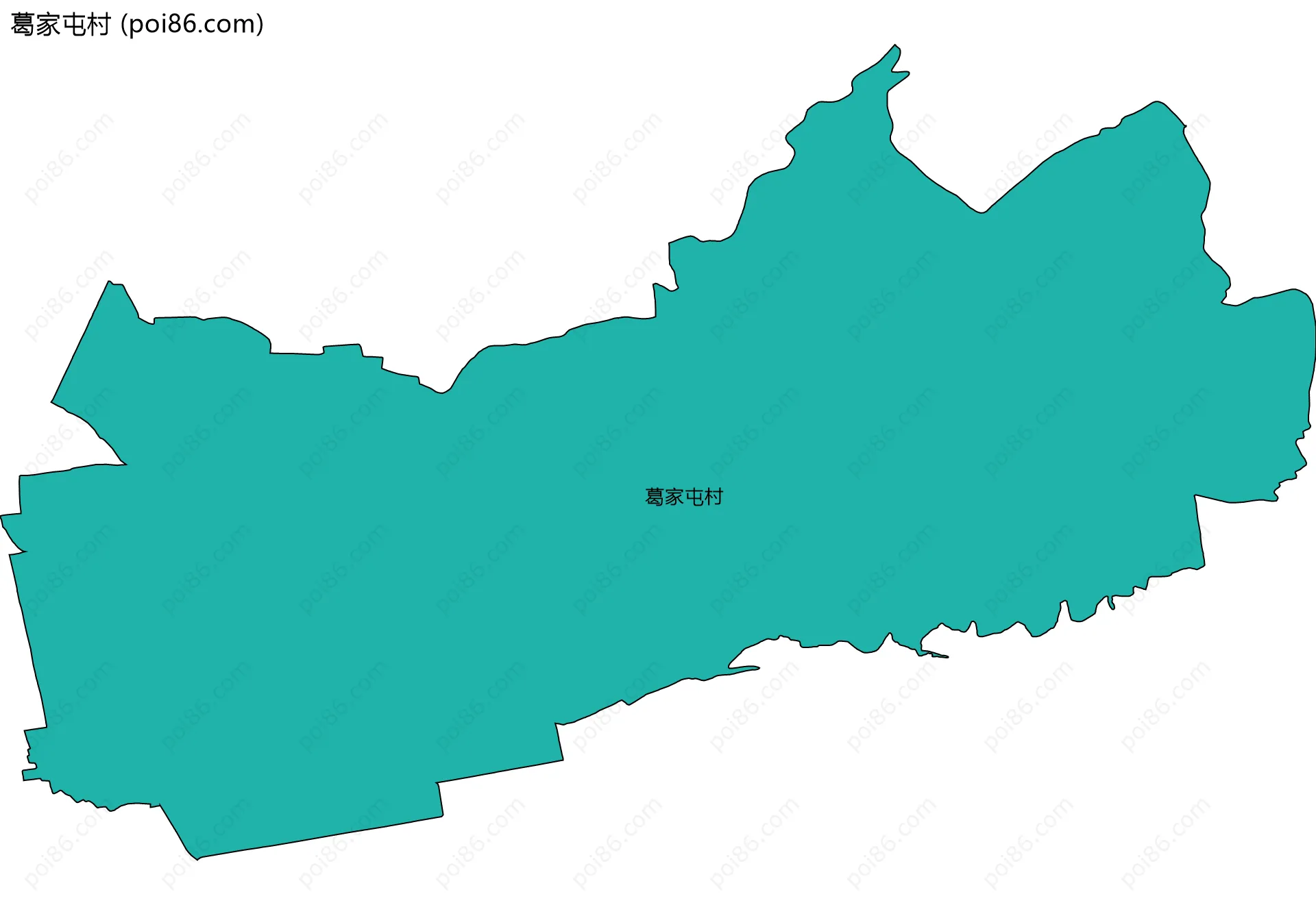 葛家屯村边界地图