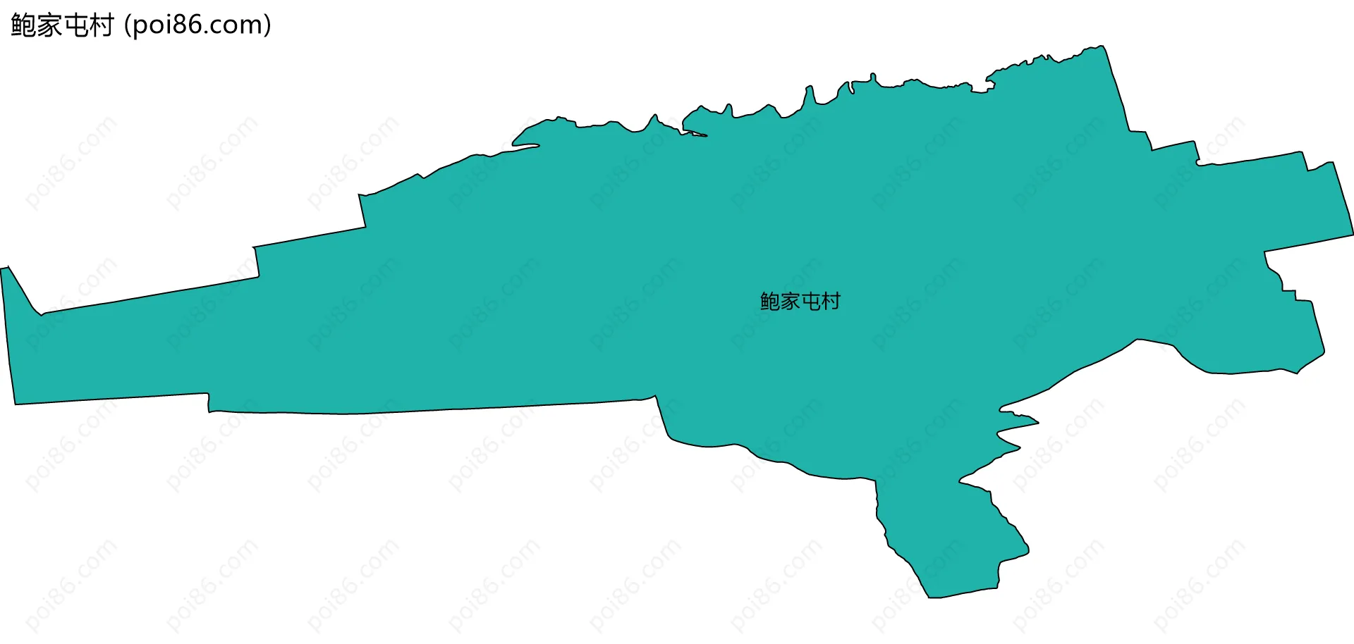 鲍家屯村边界地图