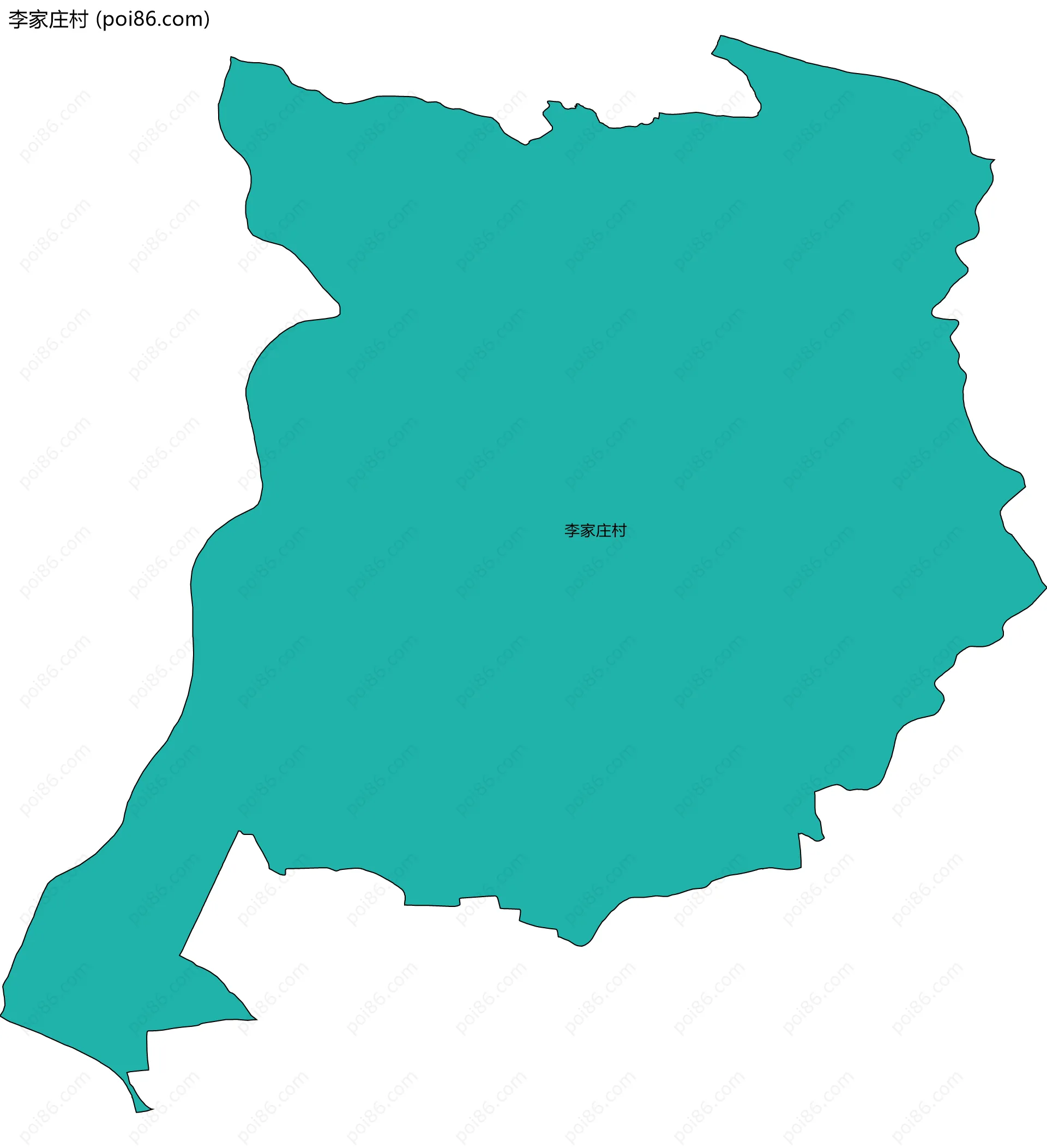 李家庄村边界地图