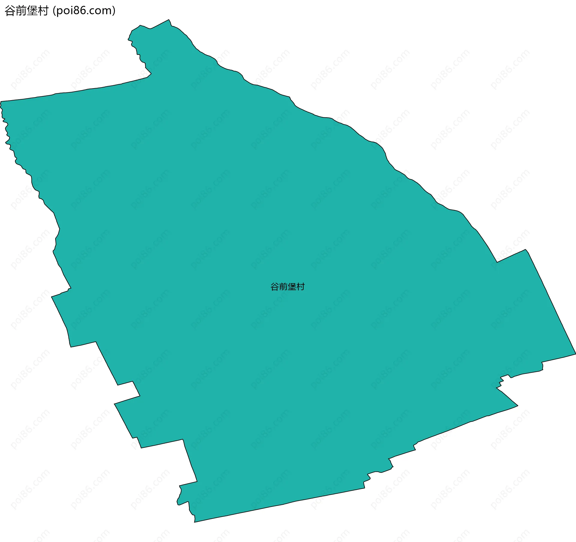 谷前堡村边界地图