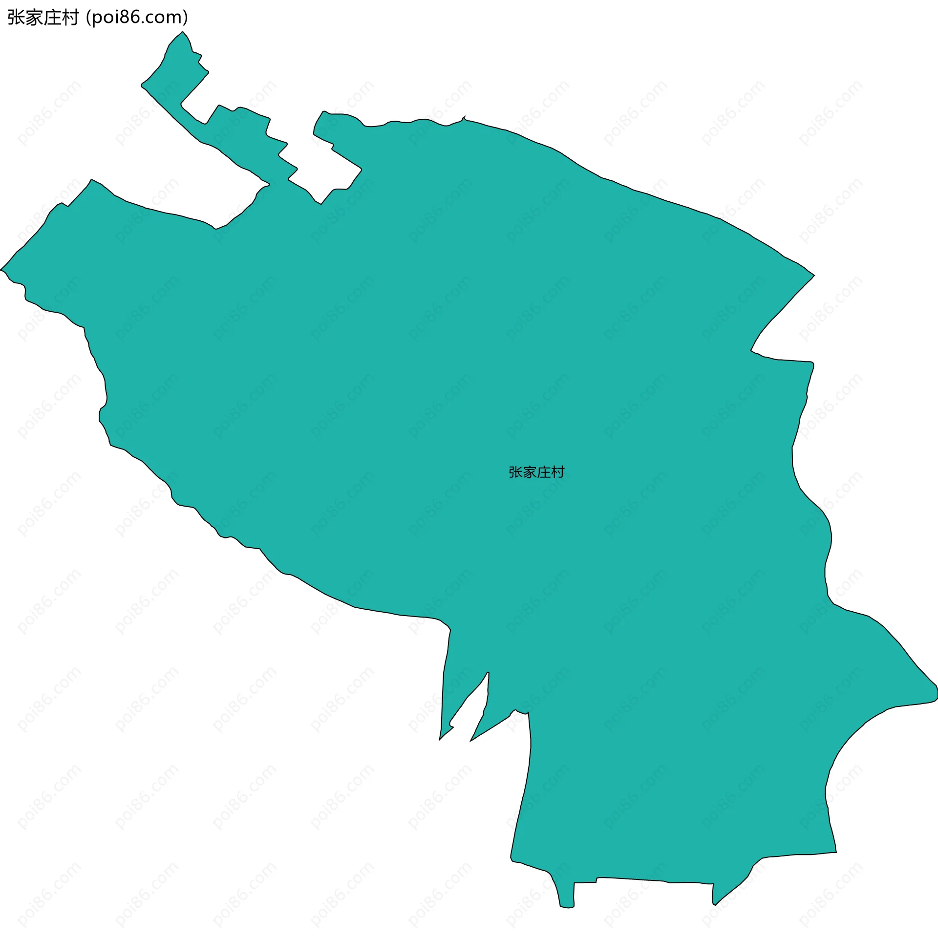 张家庄村边界地图