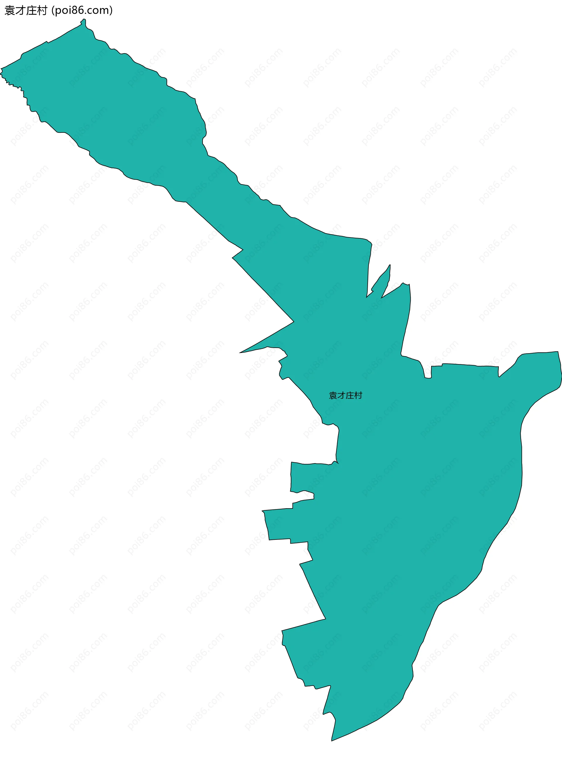 袁才庄村边界地图