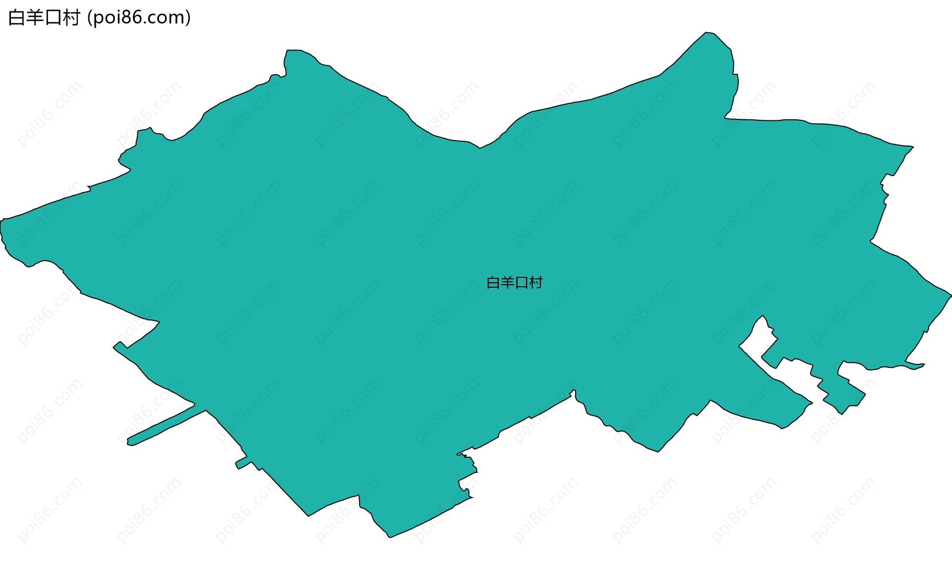 白羊口村边界地图