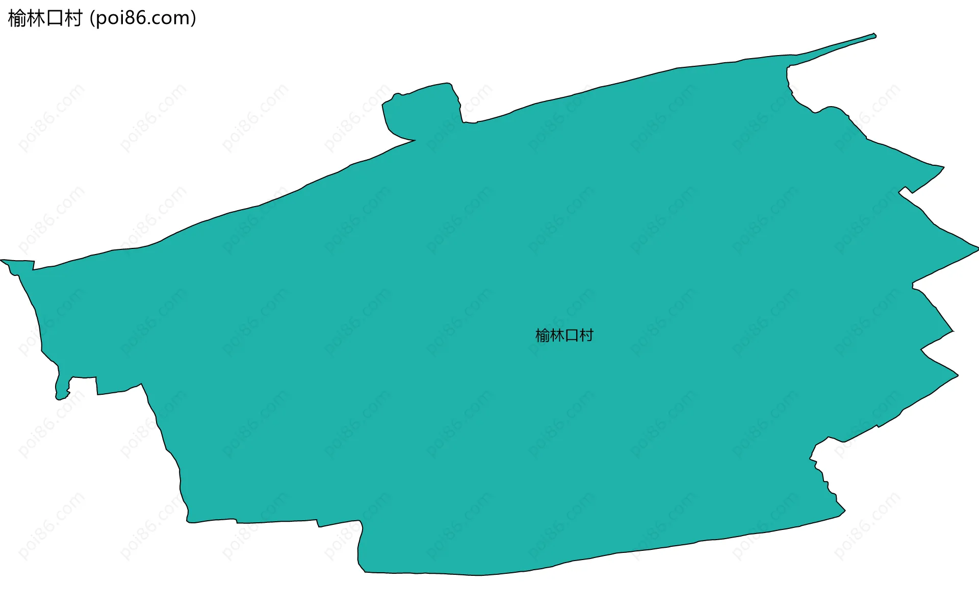 榆林口村边界地图