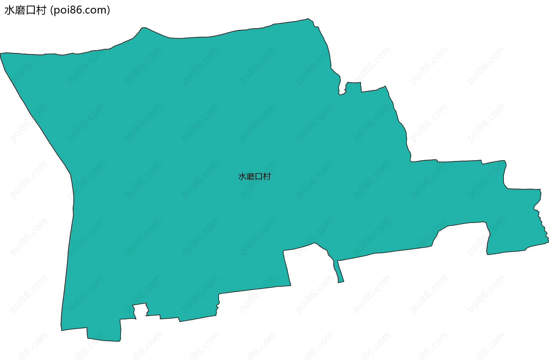 水磨口村边界地图