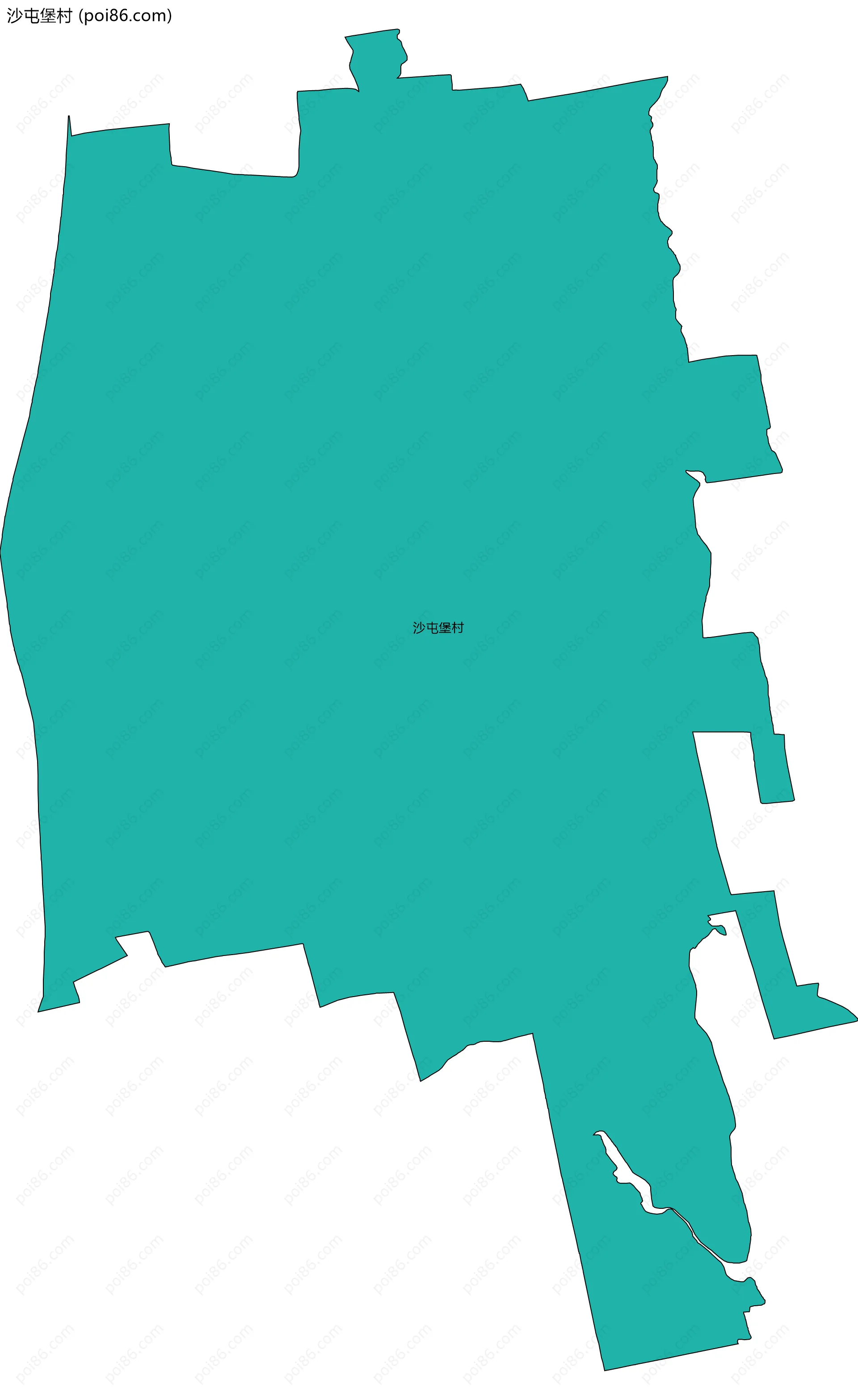 沙屯堡村边界地图