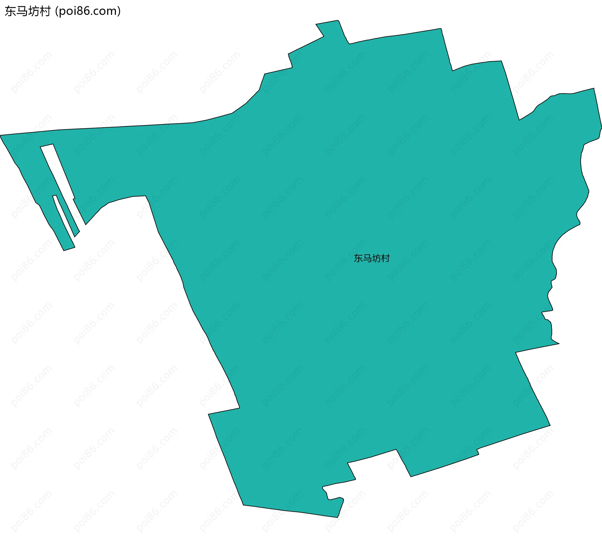 东马坊村边界地图
