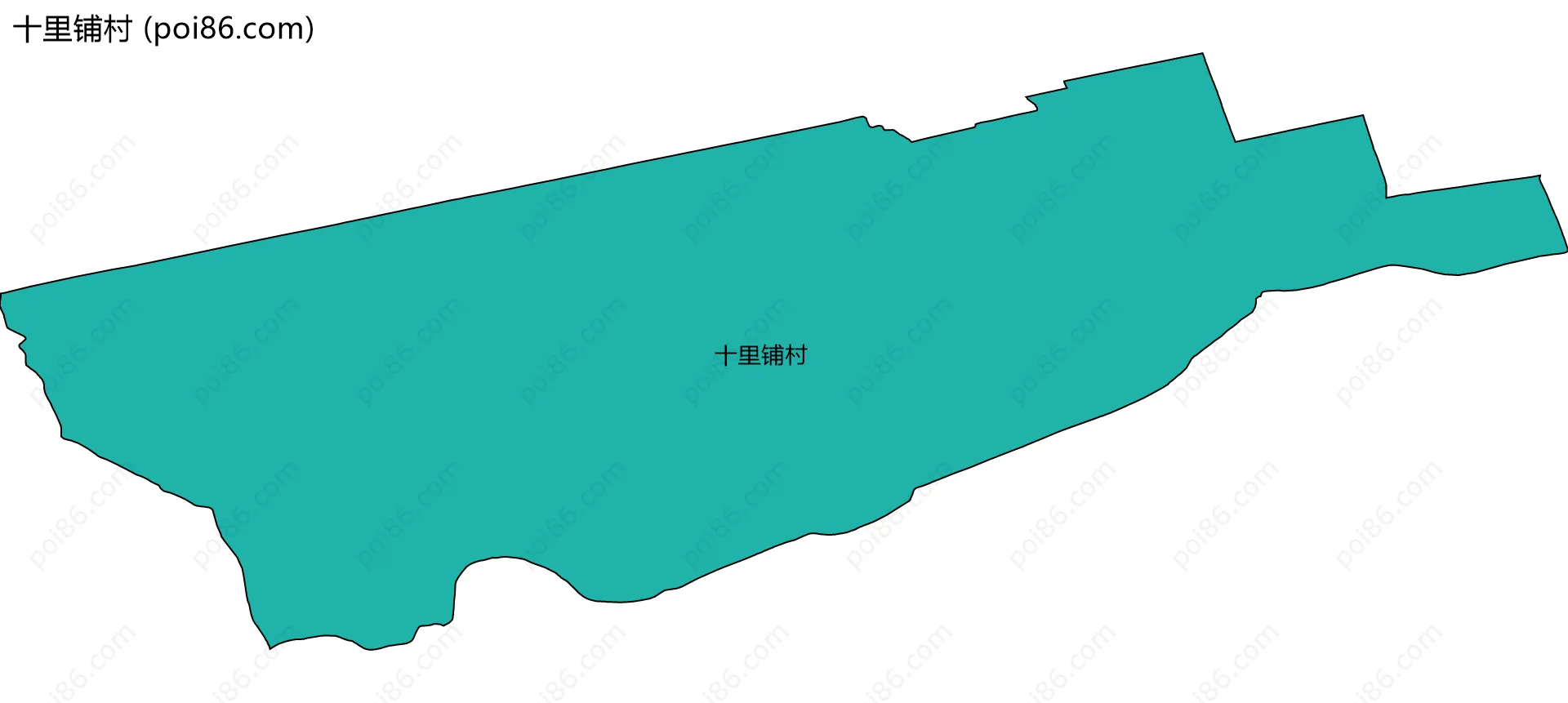 十里铺村边界地图