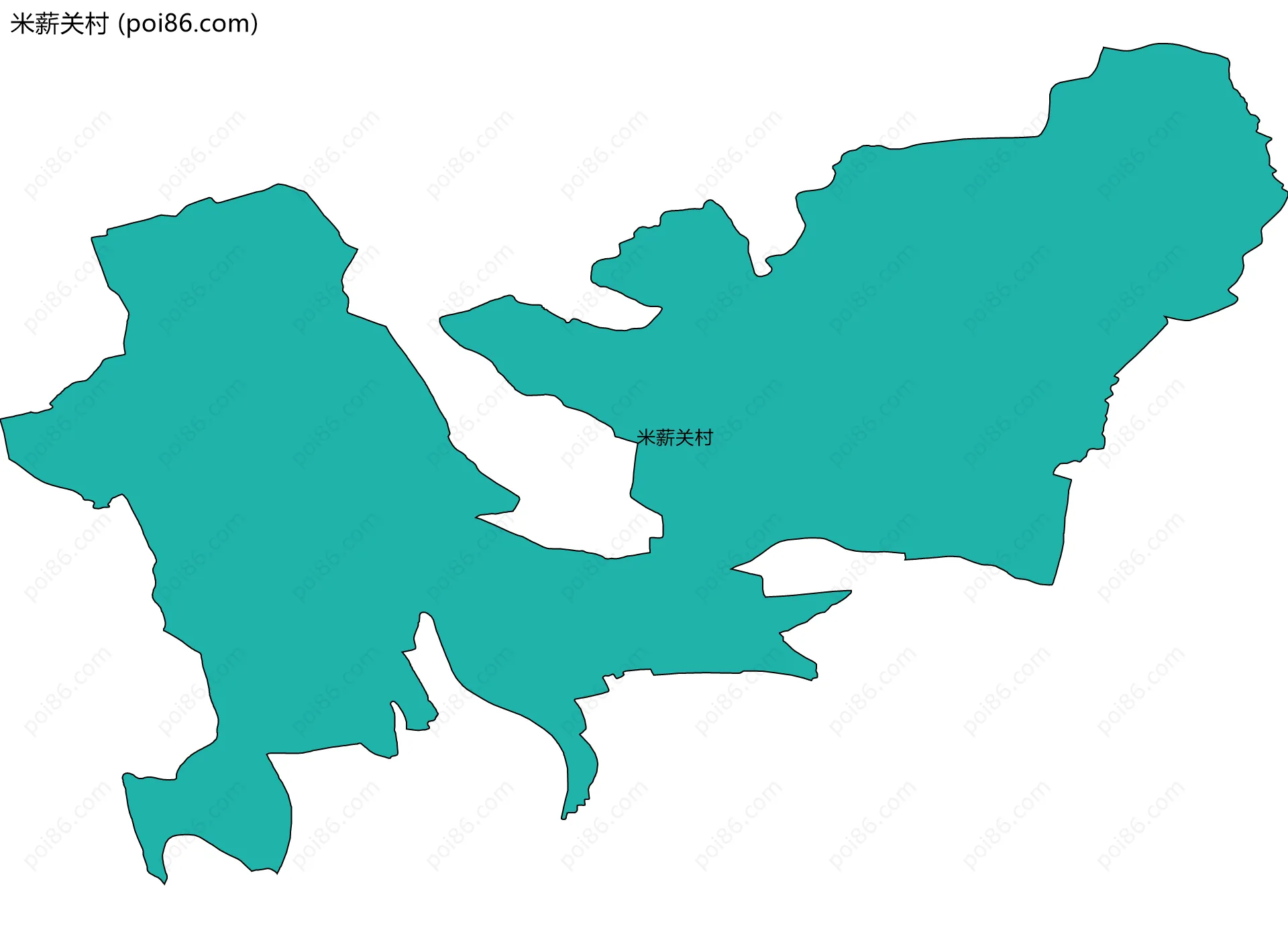 米薪关村边界地图