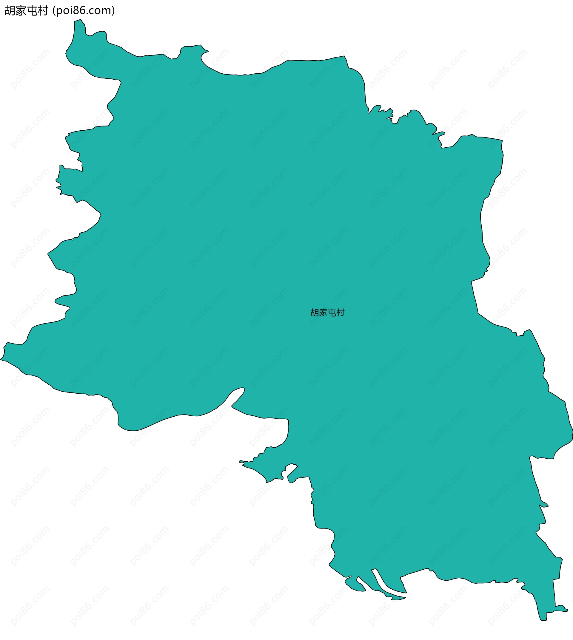 胡家屯村边界地图