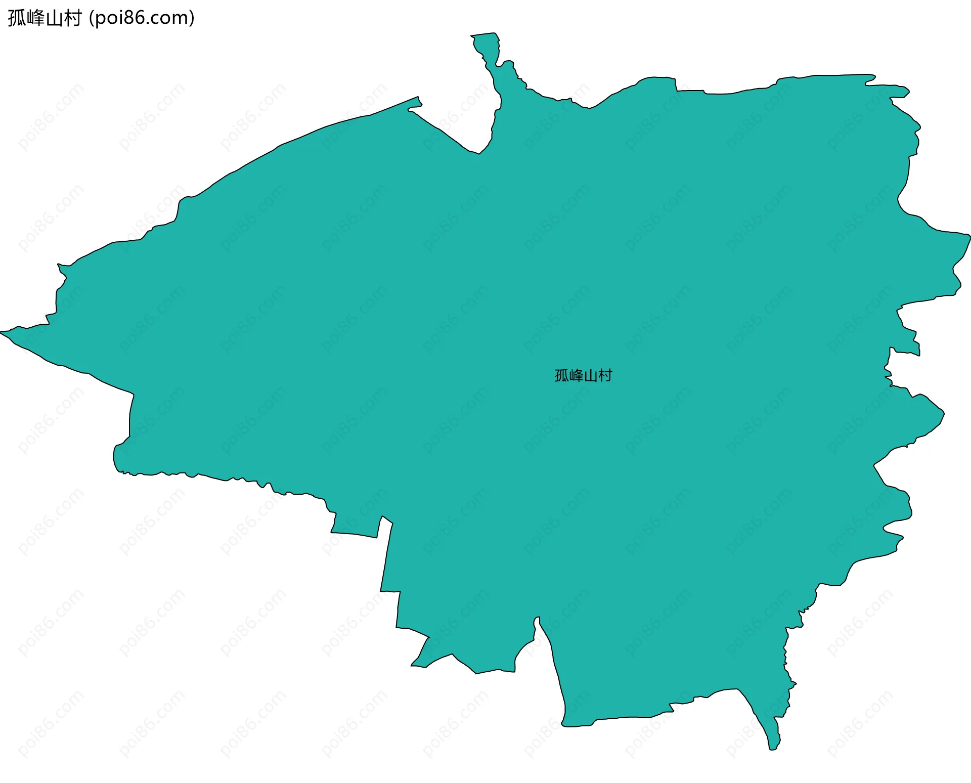 孤峰山村边界地图