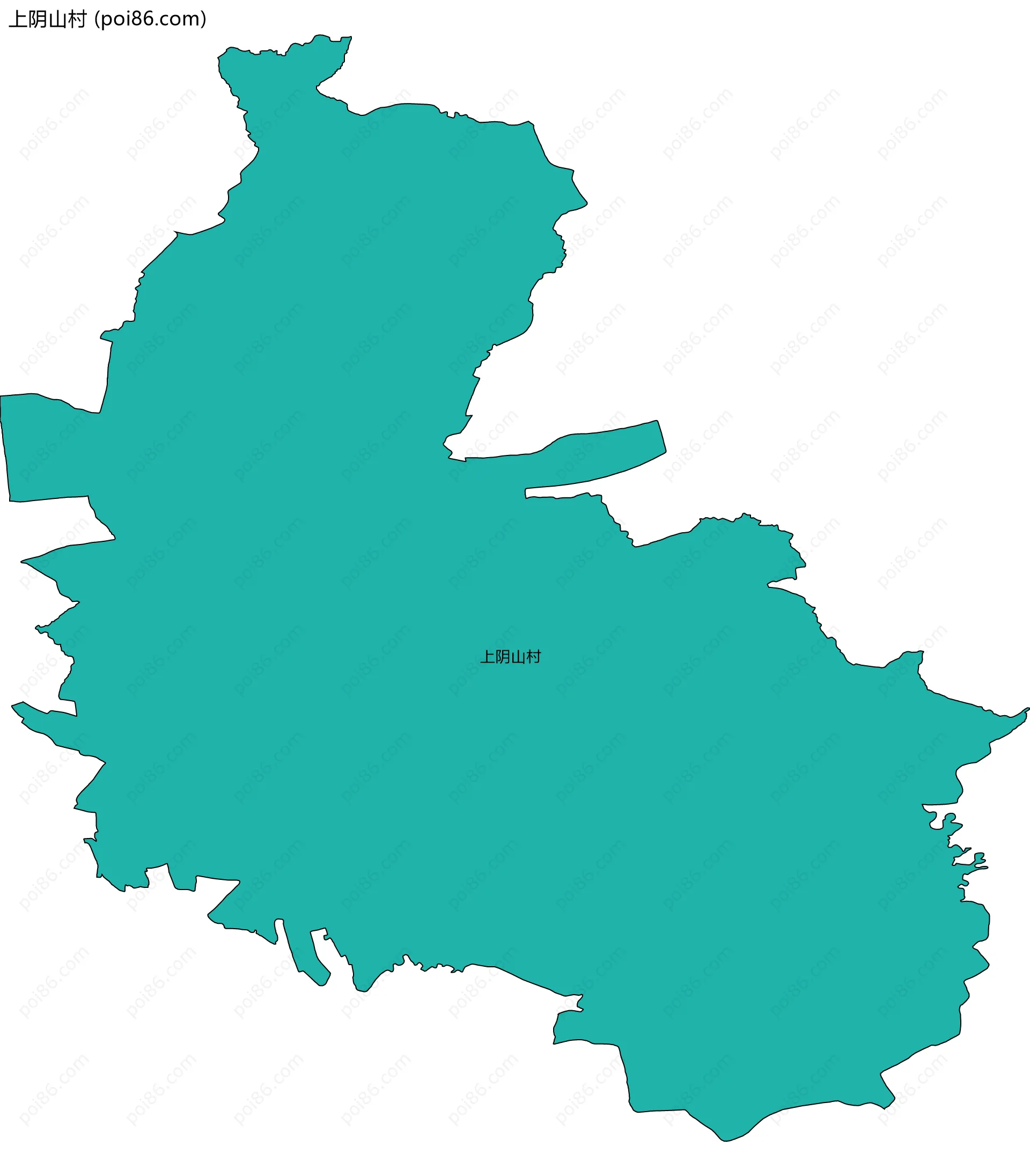 上阴山村边界地图