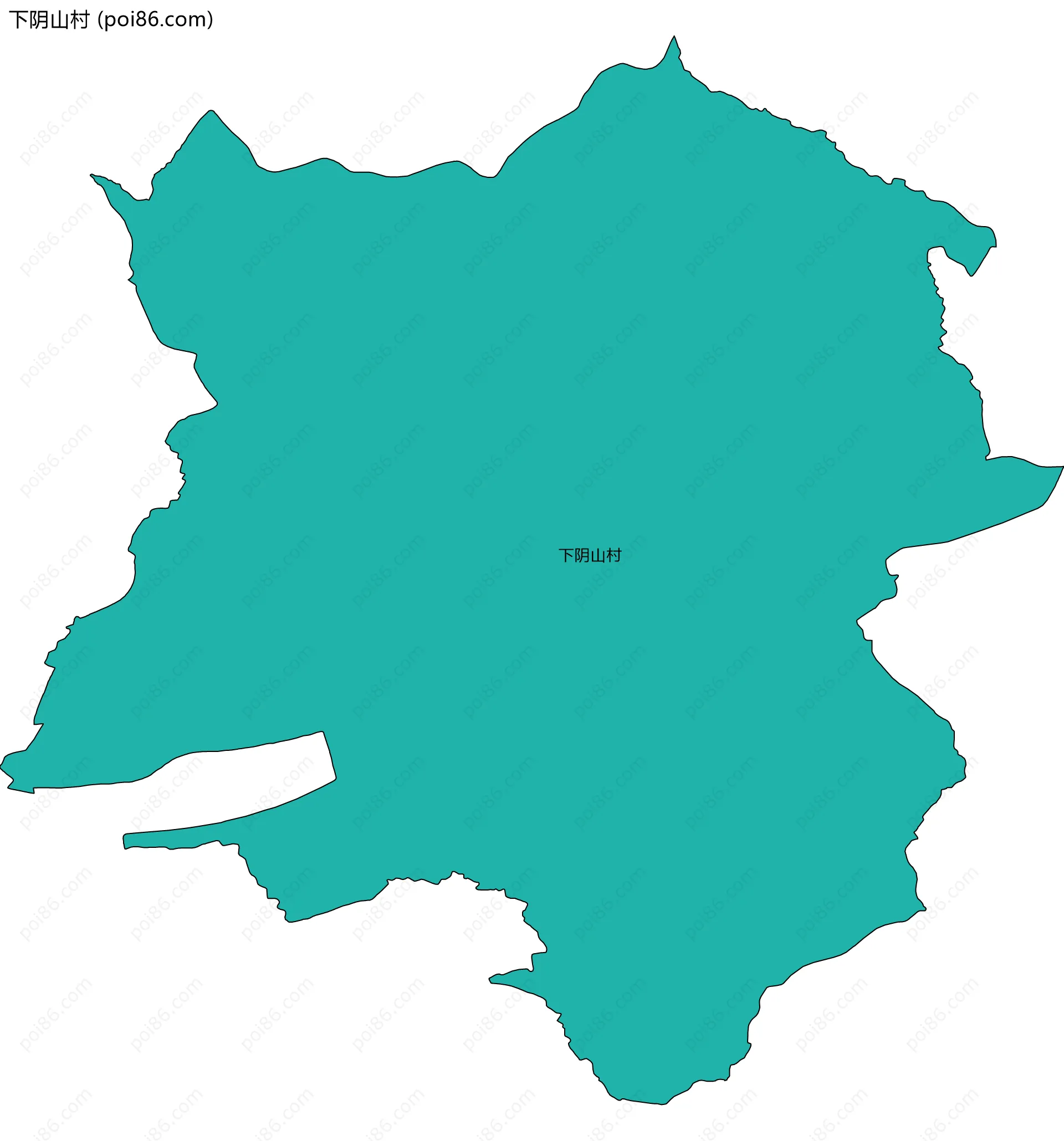 下阴山村边界地图