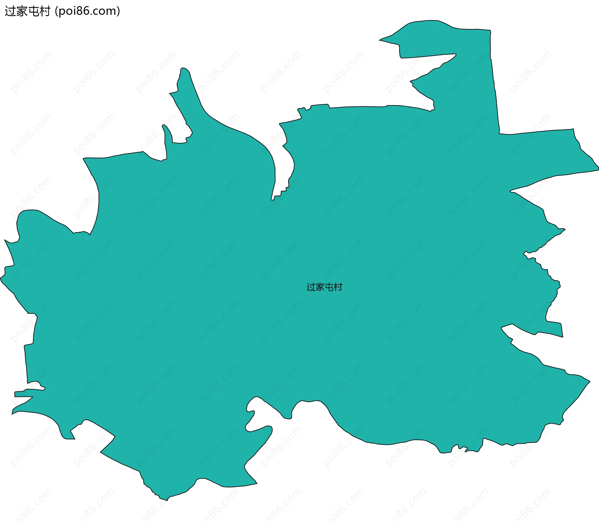 过家屯村边界地图