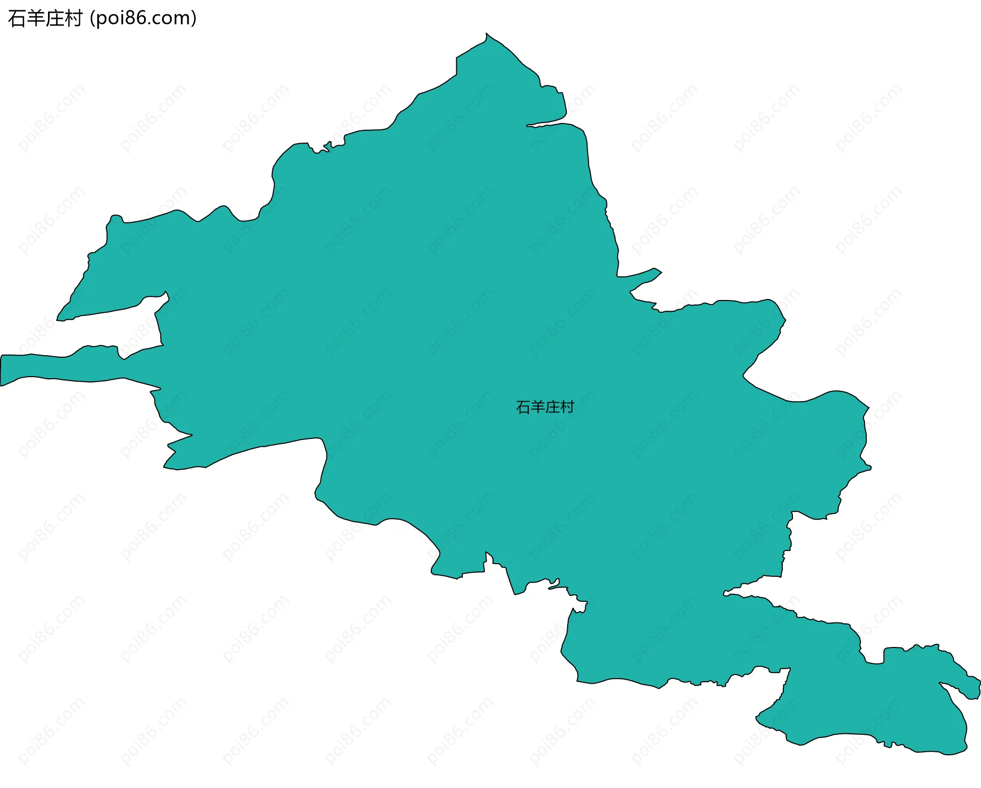 石羊庄村边界地图