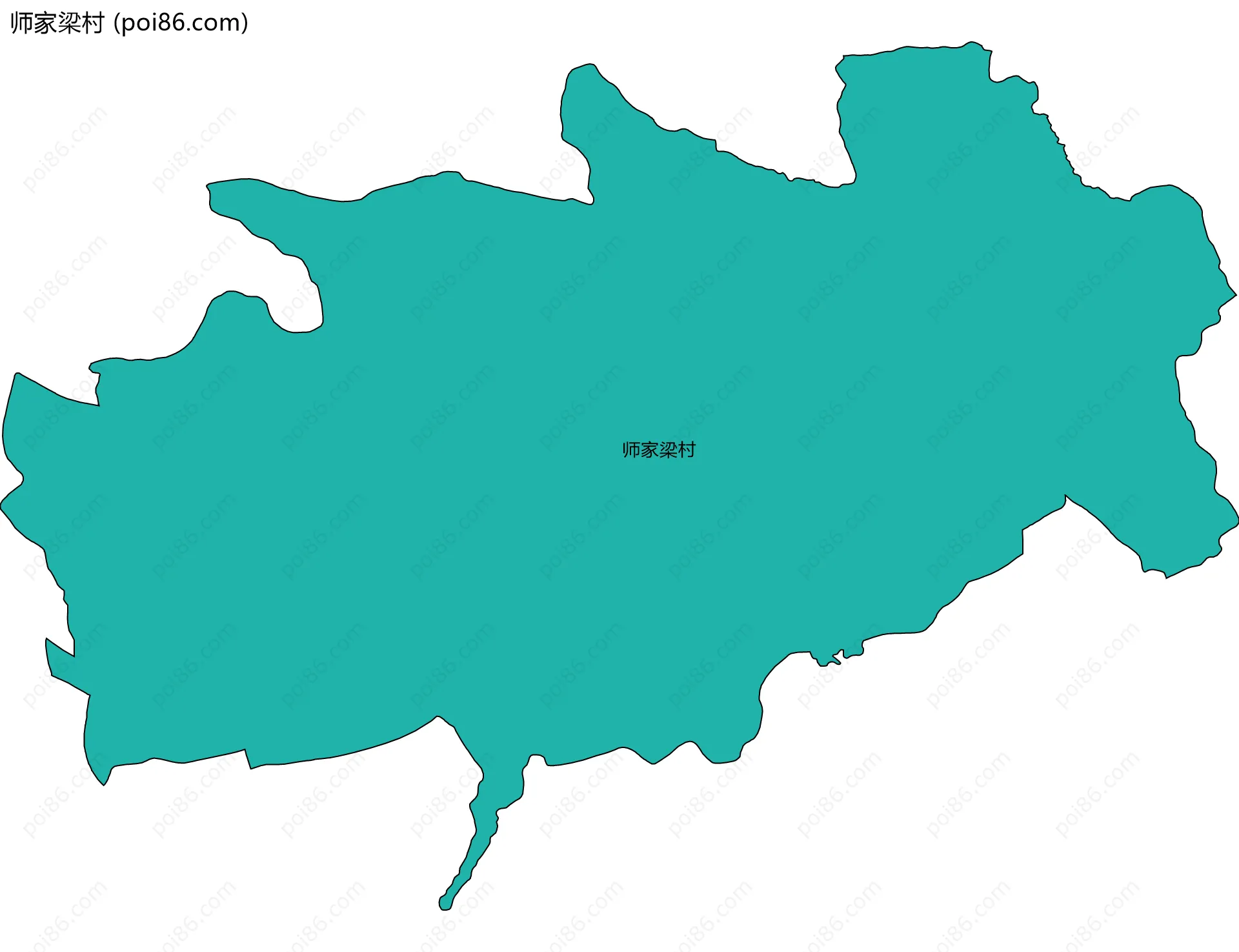 师家梁村边界地图