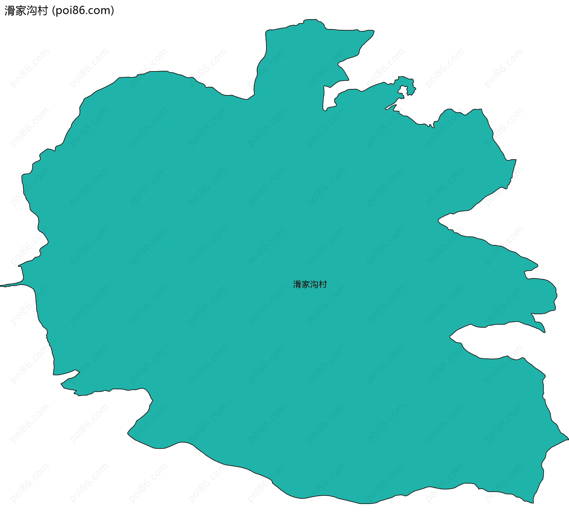 滑家沟村边界地图