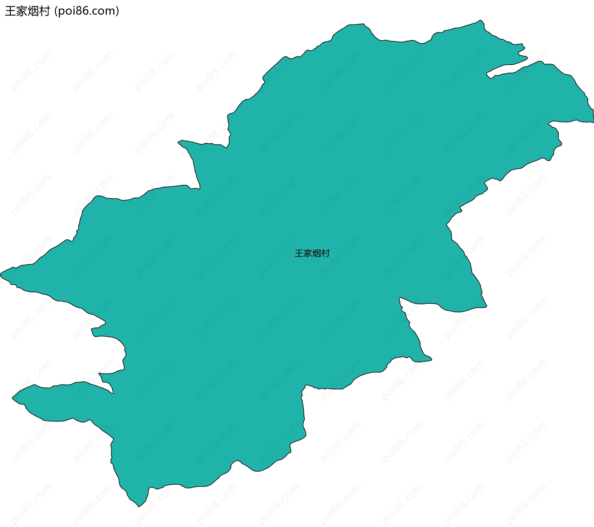 王家烟村边界地图