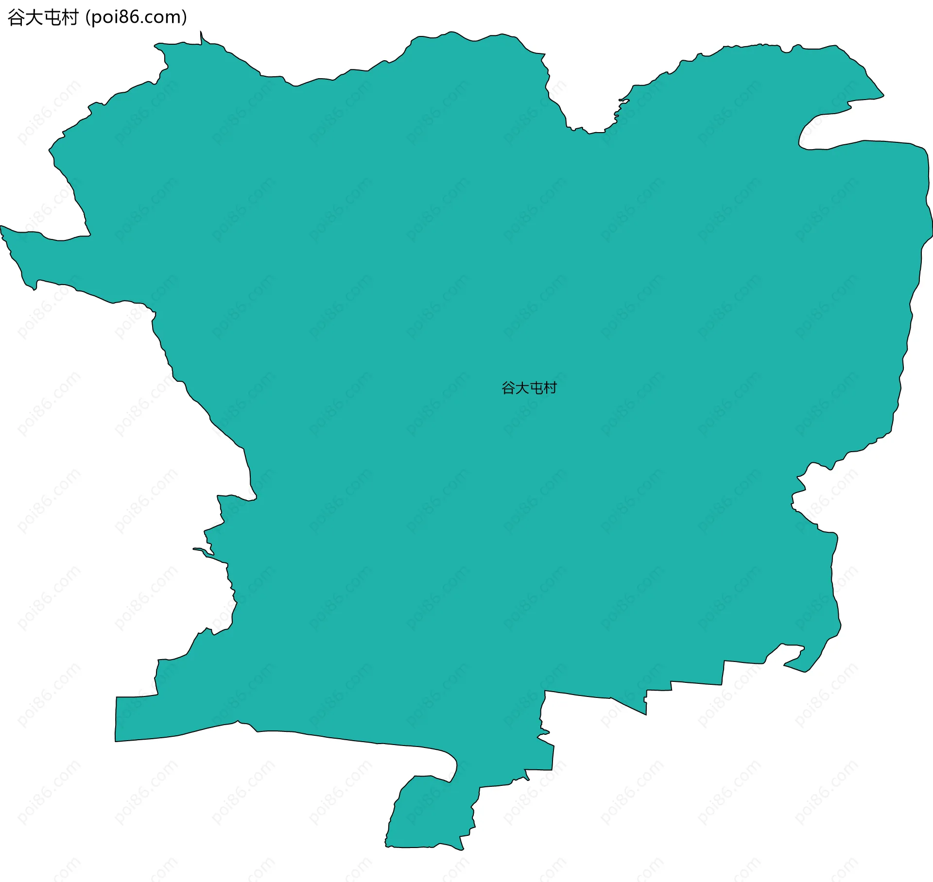 谷大屯村边界地图