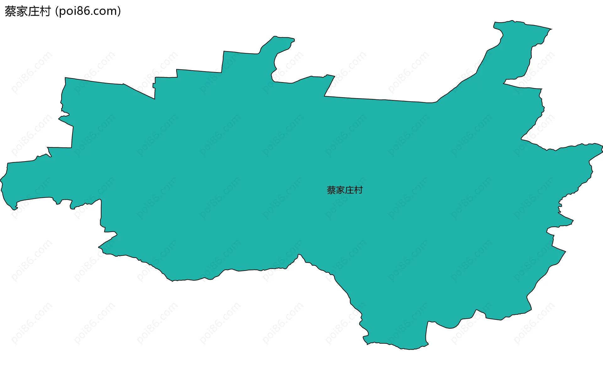 蔡家庄村边界地图