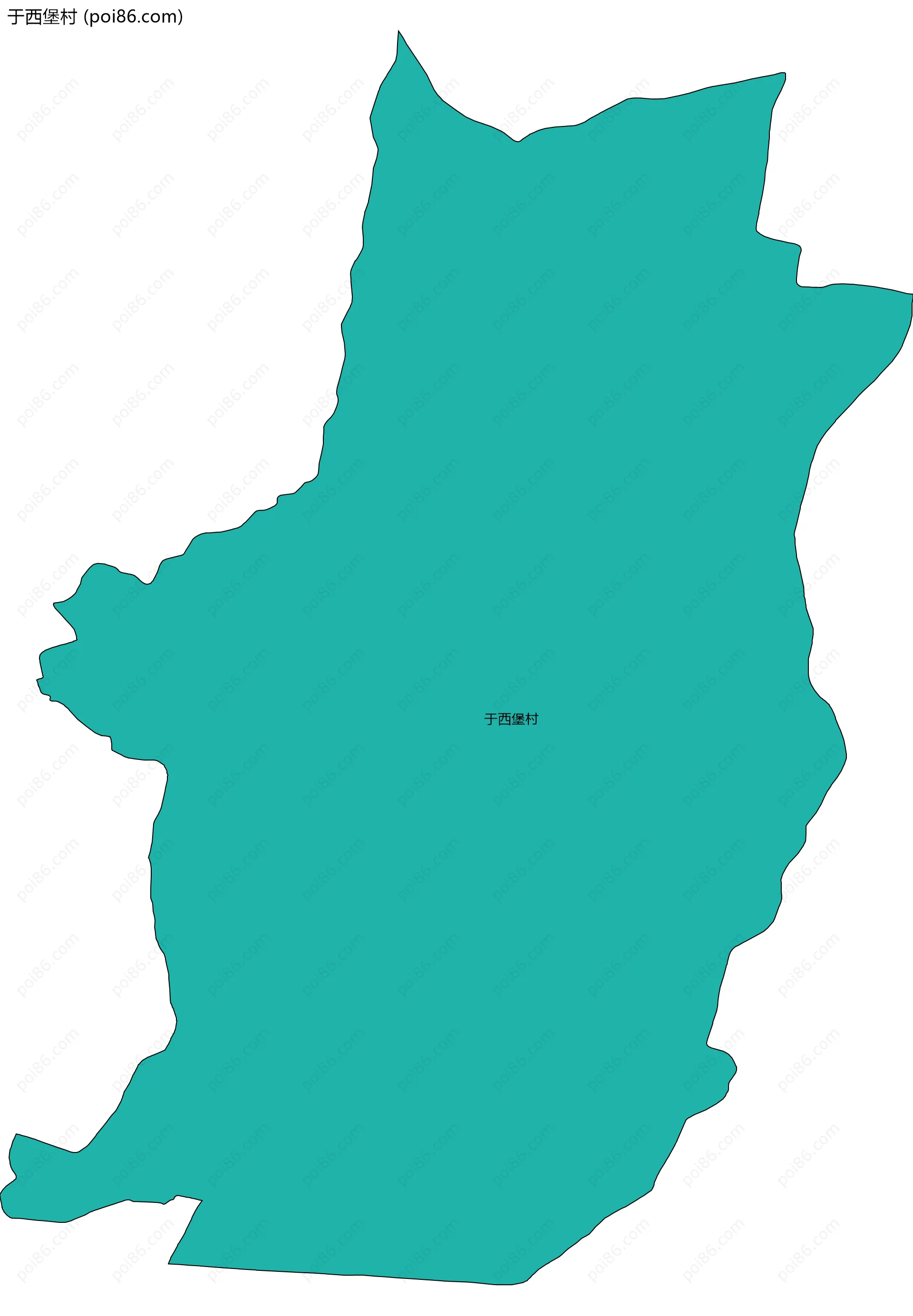 于西堡村边界地图