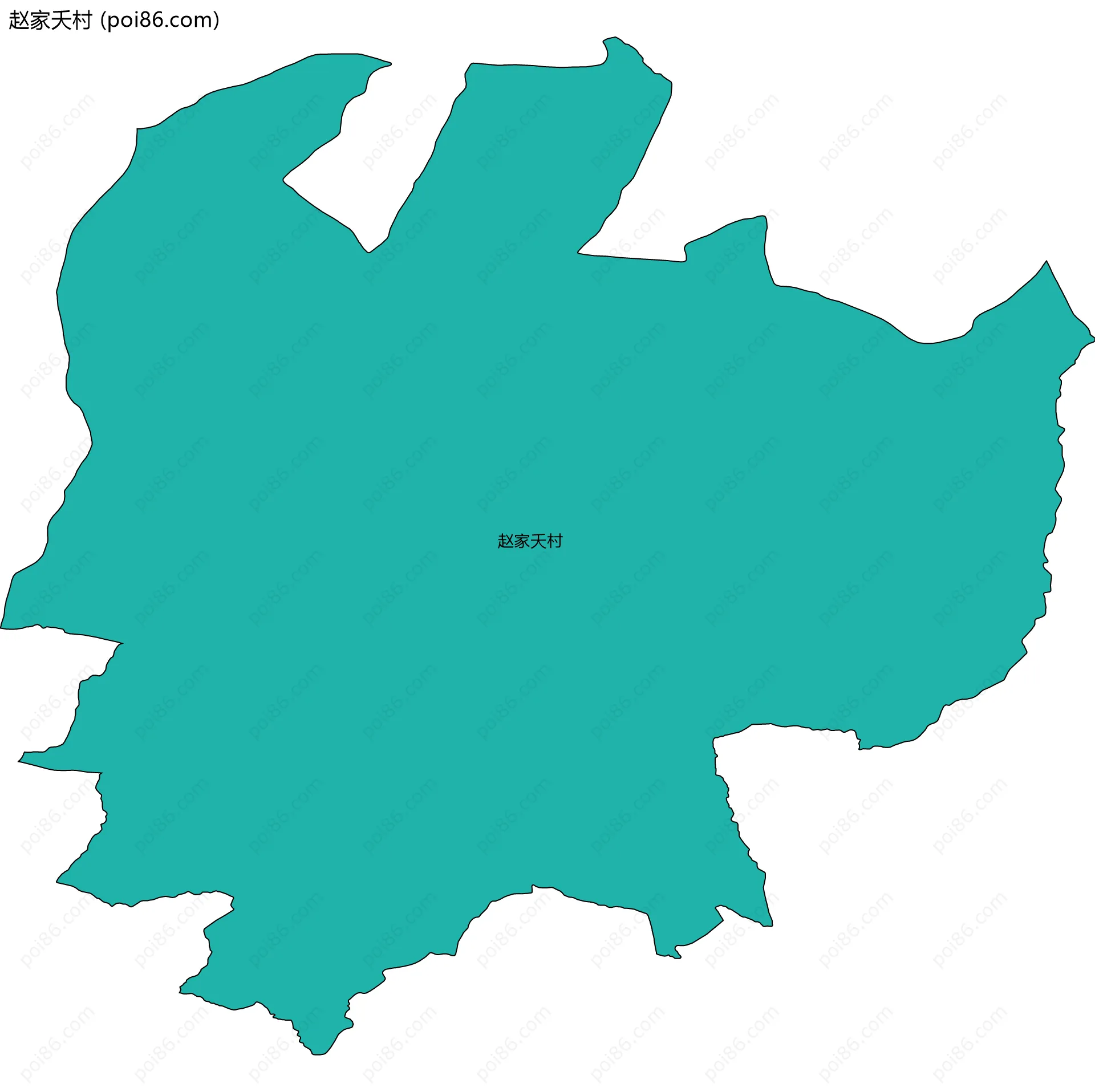 赵家夭村边界地图