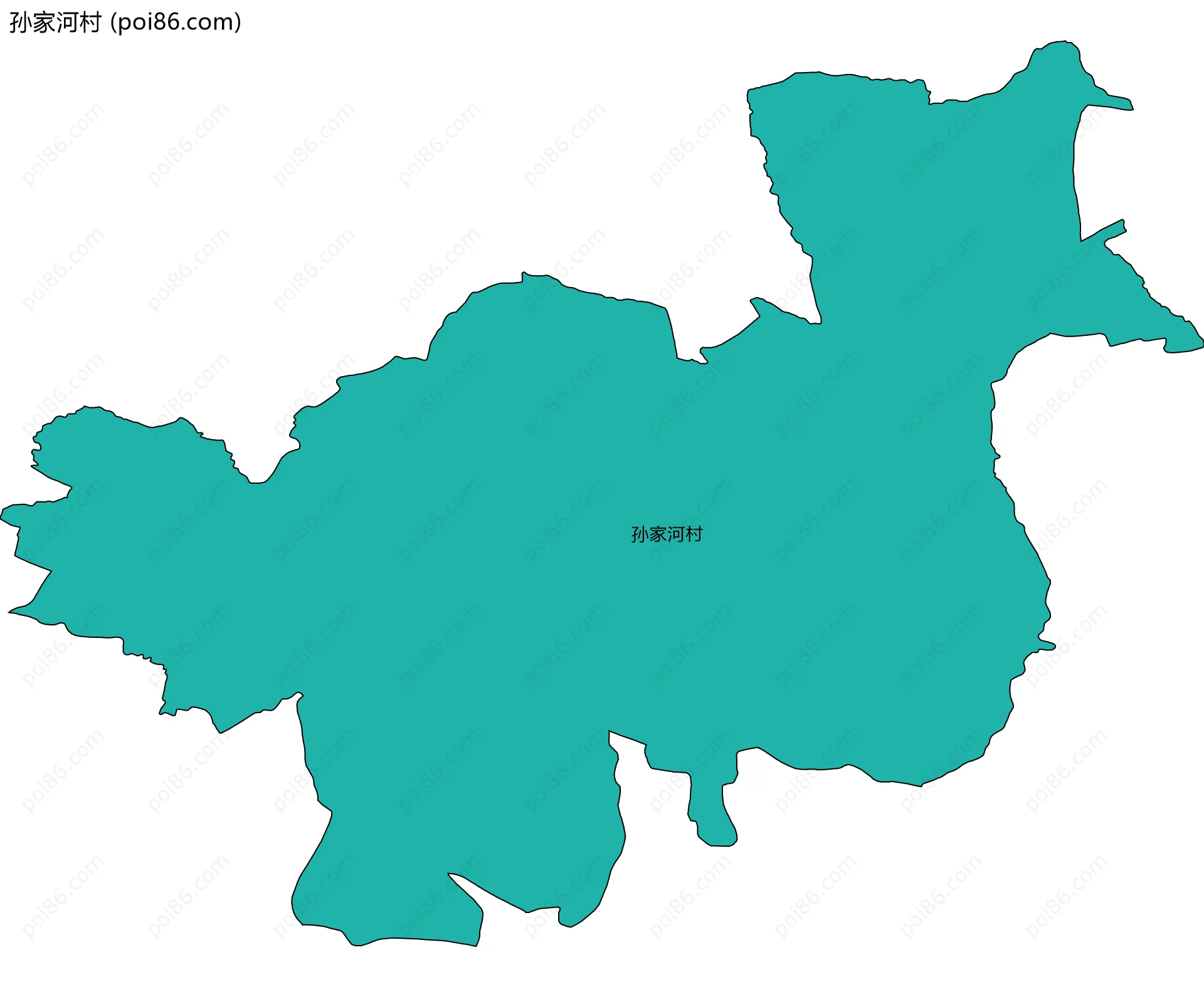 孙家河村边界地图