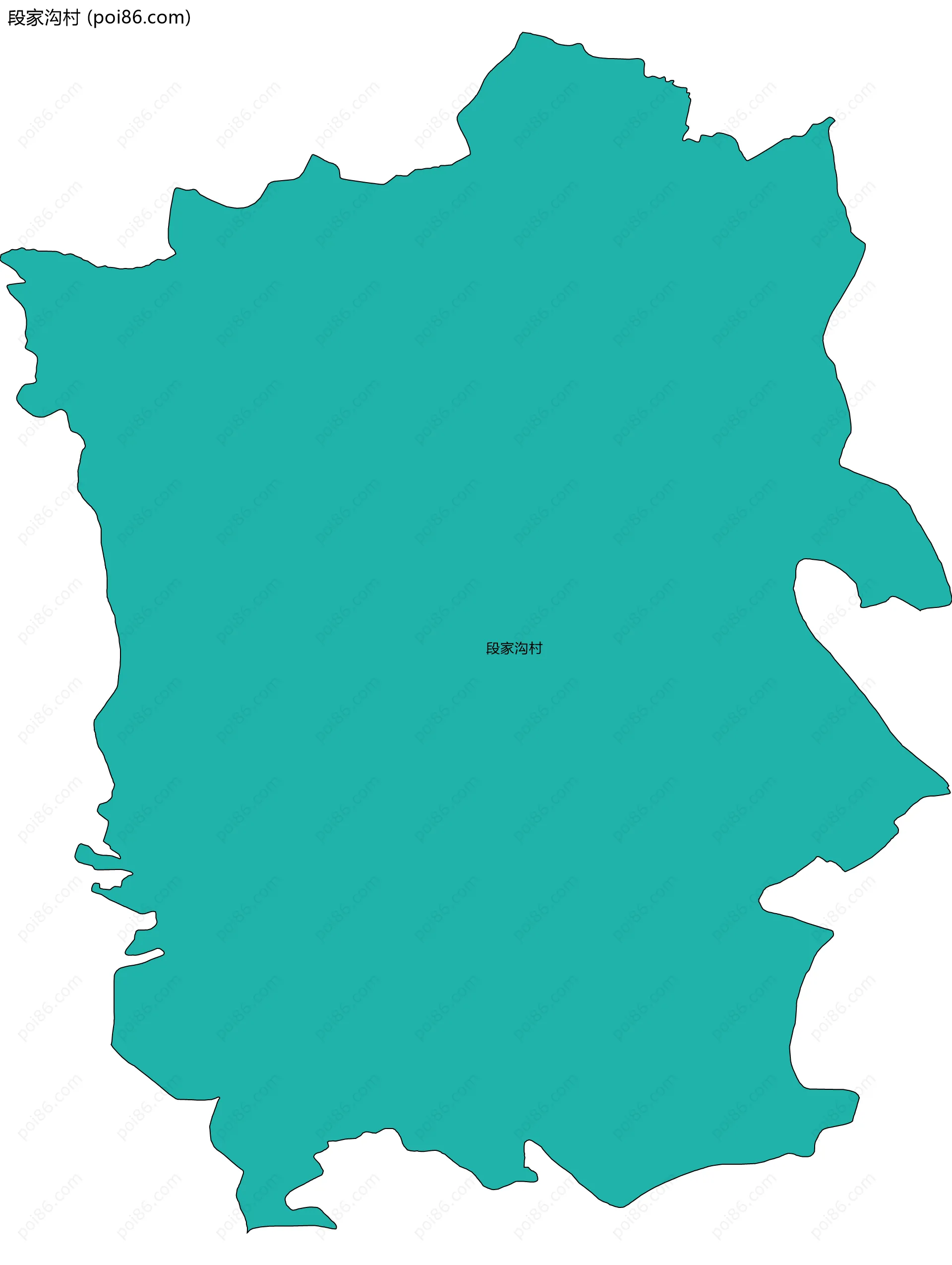 段家沟村边界地图