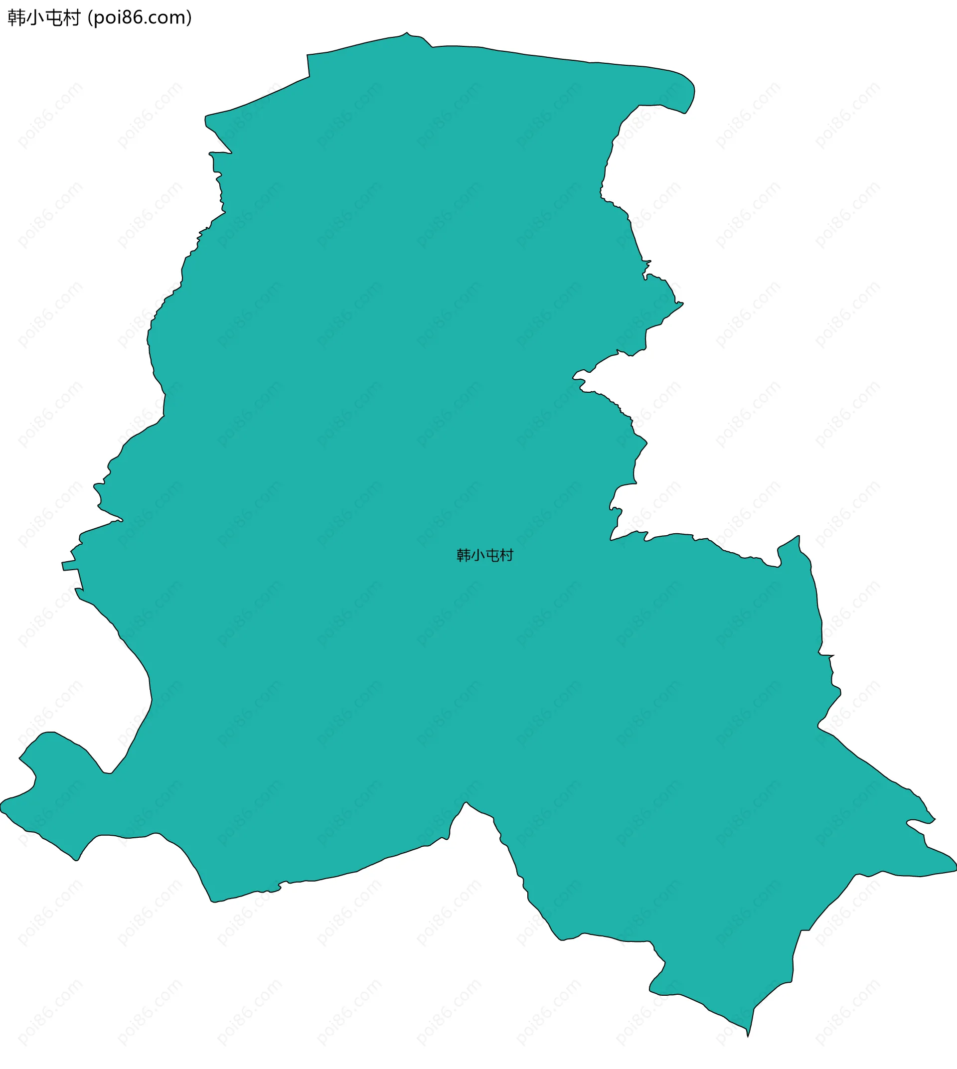 韩小屯村边界地图